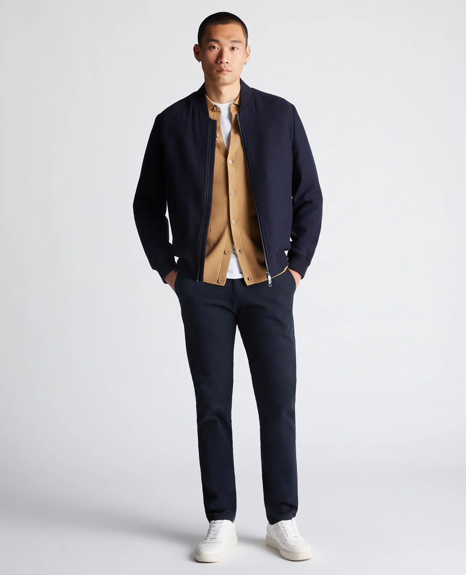Regular Fit Wool-Blend Bomber Jacket - Image 2