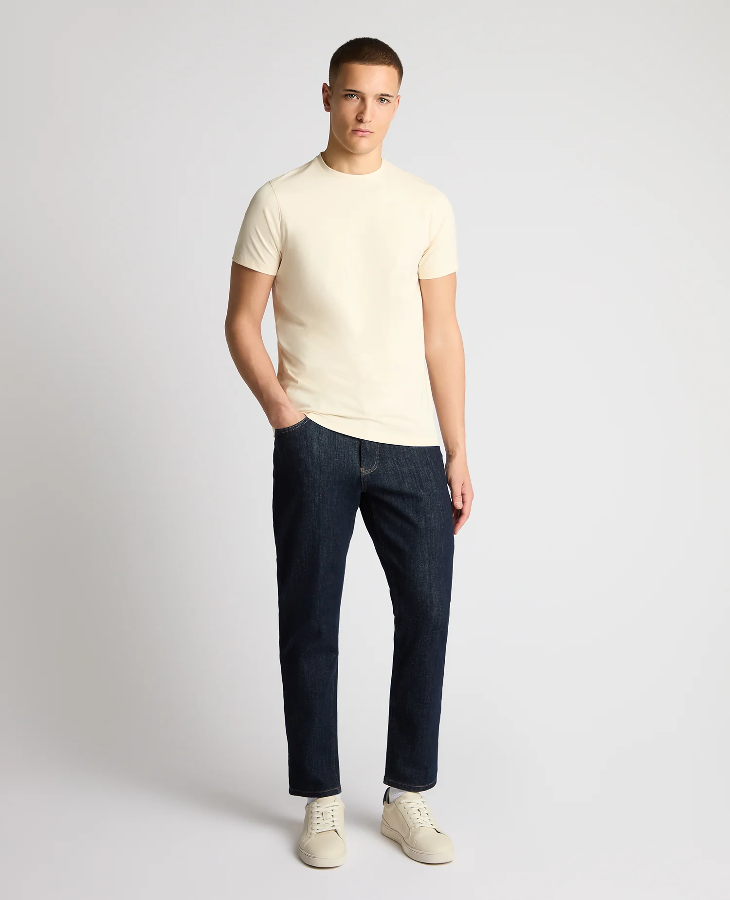 Cotton Stretch Crew Neck Brotherhood T-Shirt - Image 2