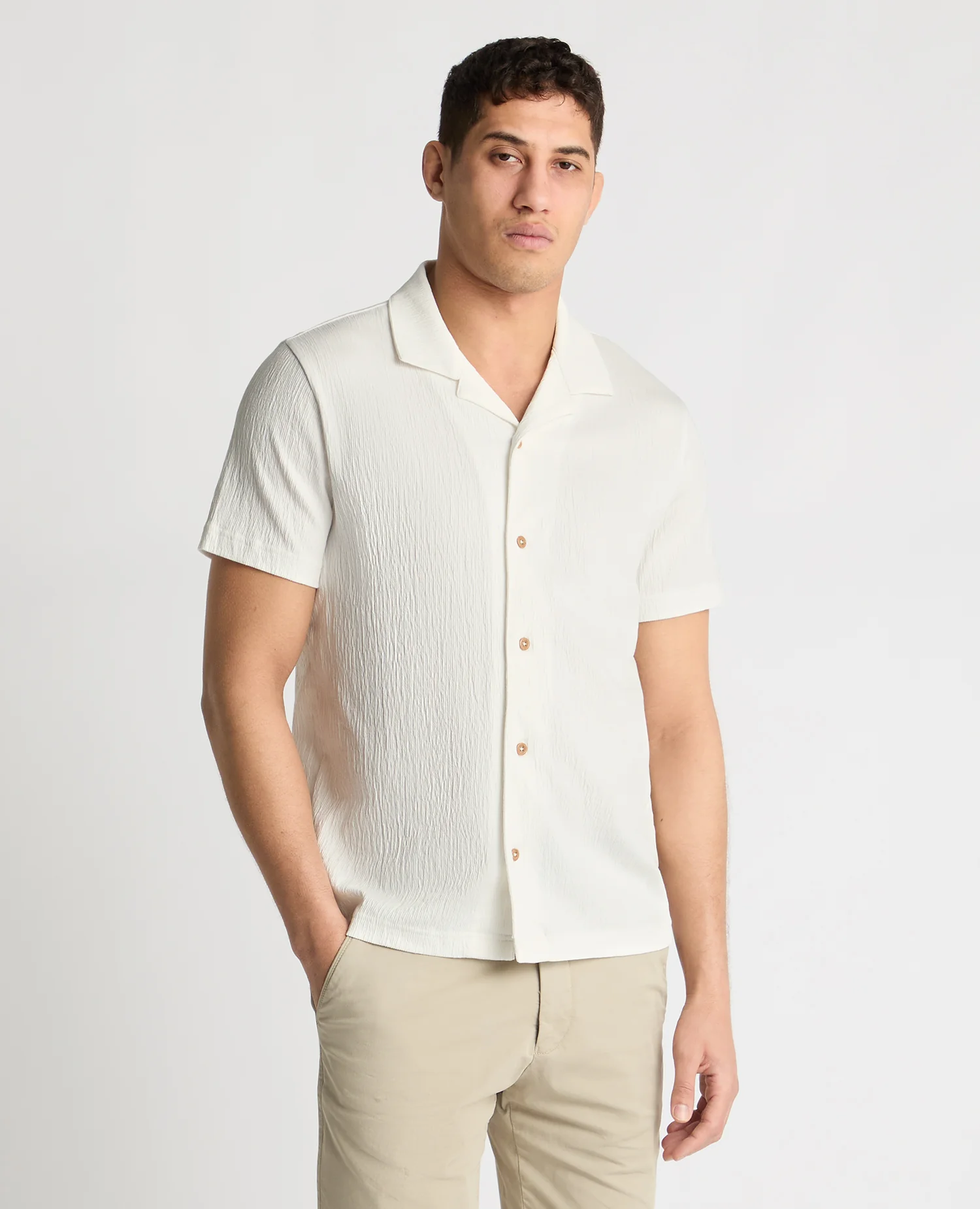 Cuban Collar Jersey Shirt