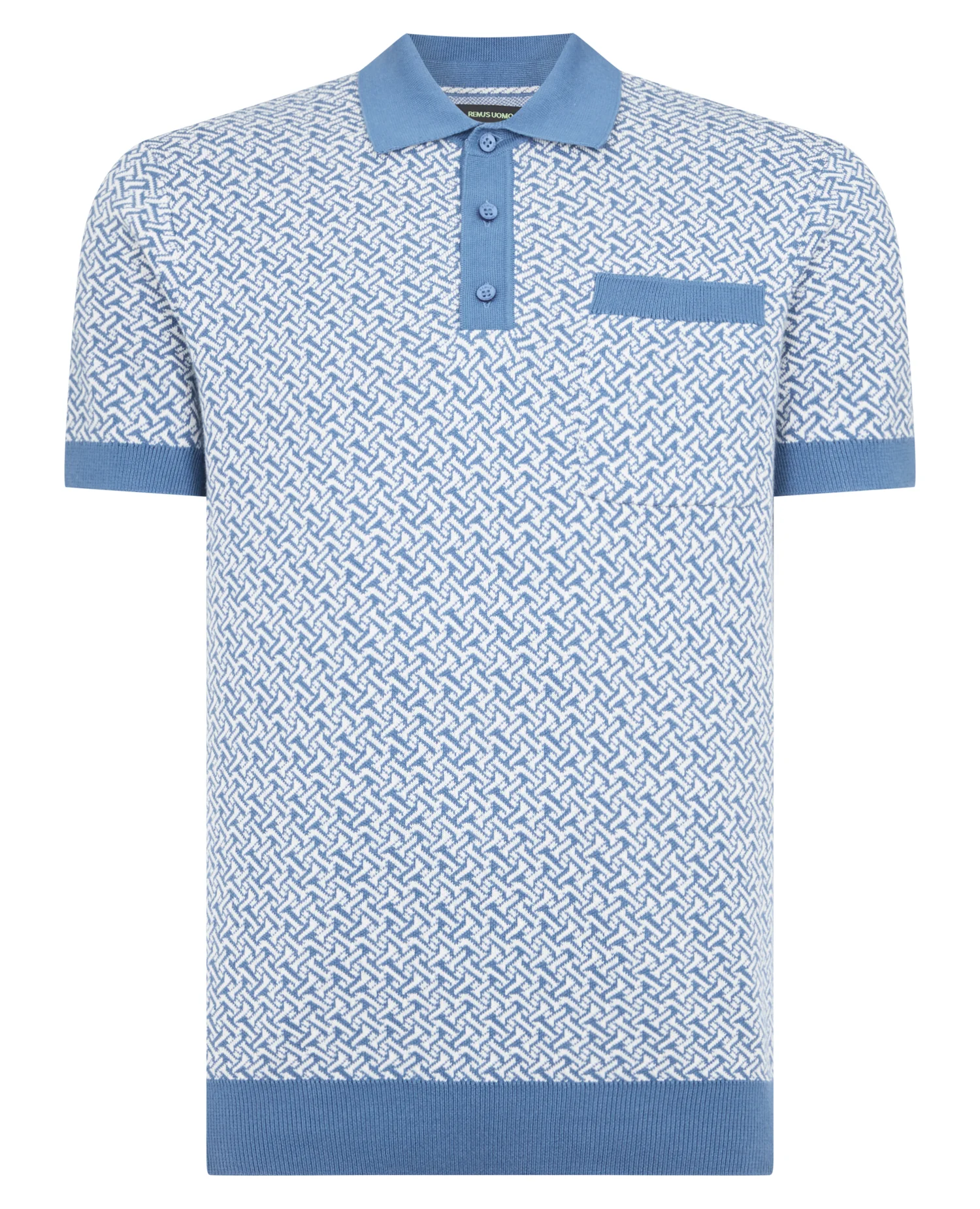 Geometric Print knit Polo - Image 6