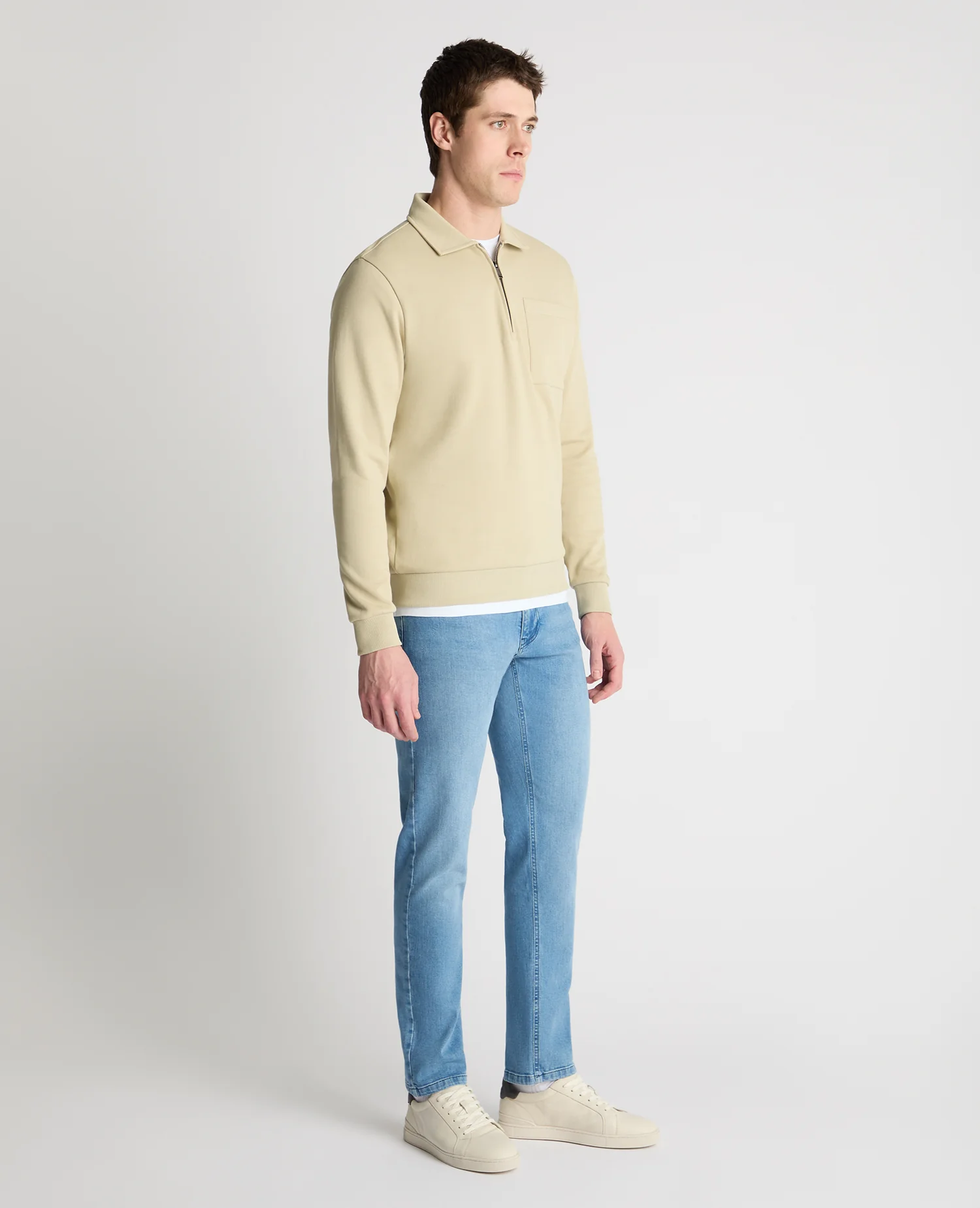 Half-Zip Jersey Sweatshirt - Image 4