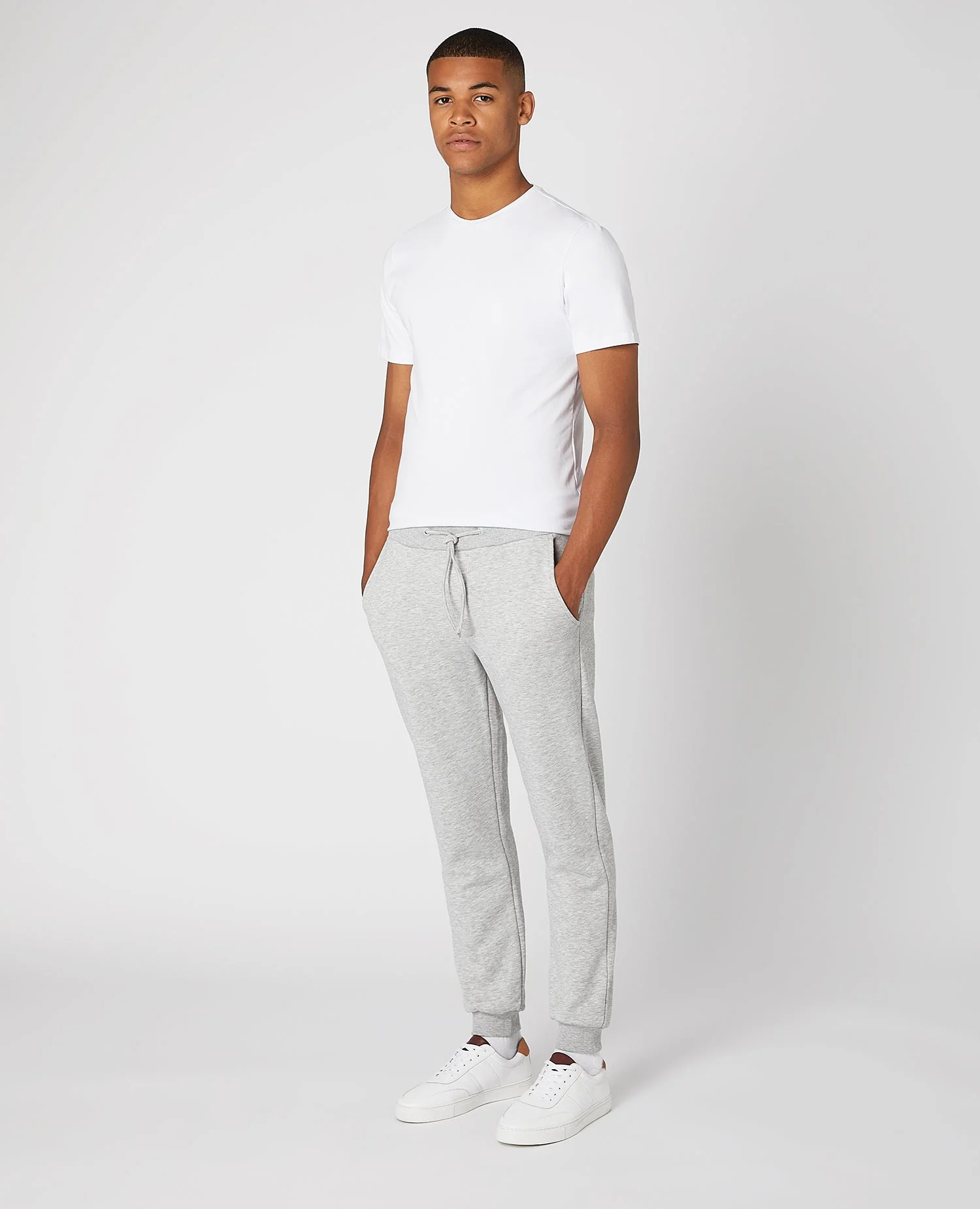Tapered Fit Cotton-Blend Jogger Bottoms - Image 2