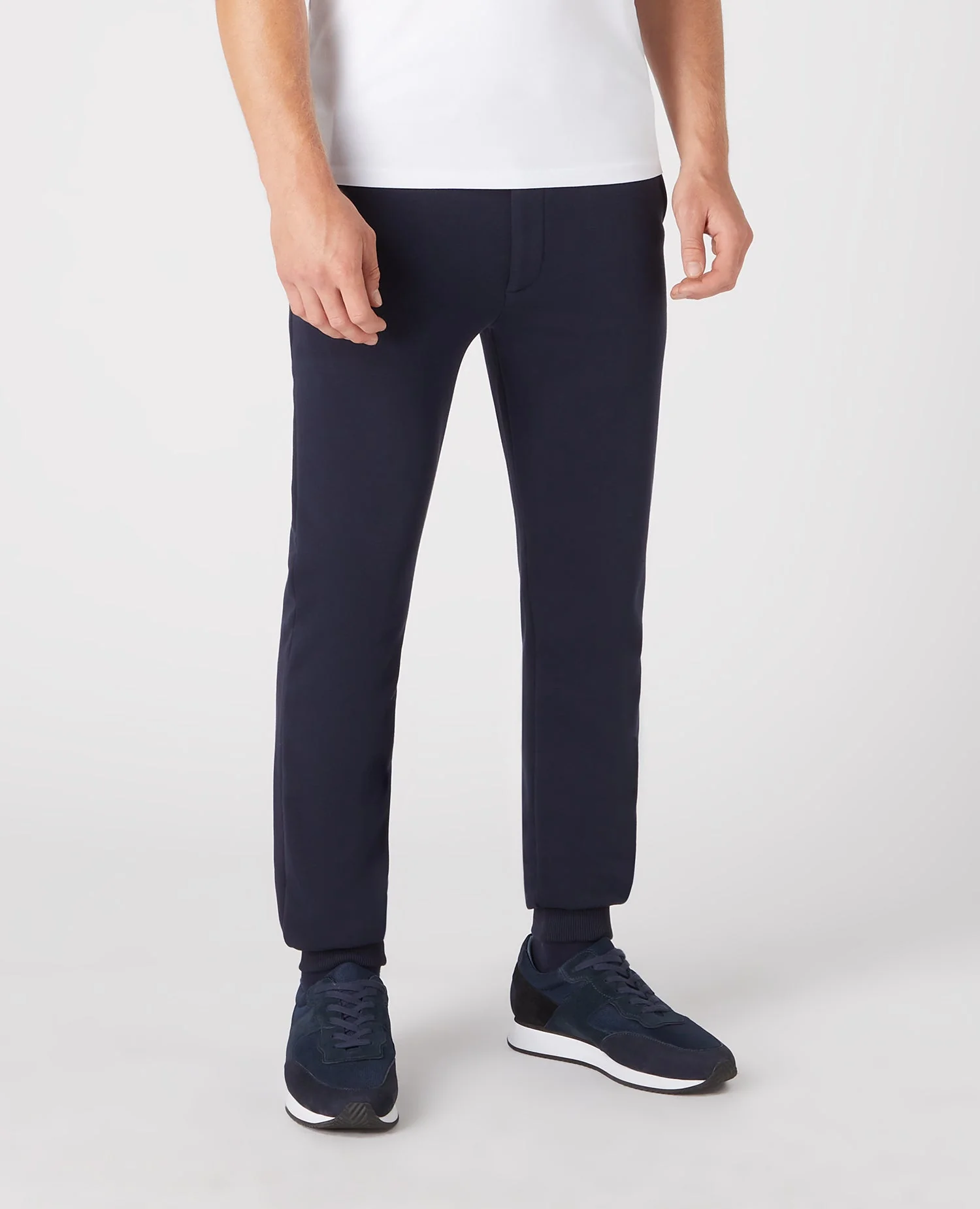 Tapered Fit Cotton-Blend Jogger Bottoms