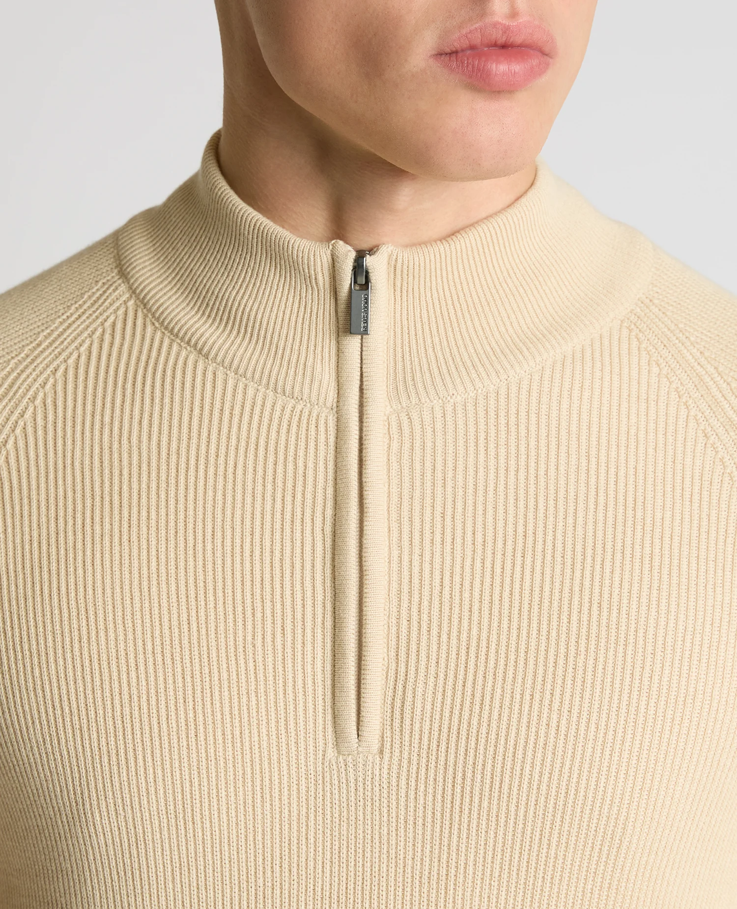 Cotton Half-Zip Knit Sweater - Image 5