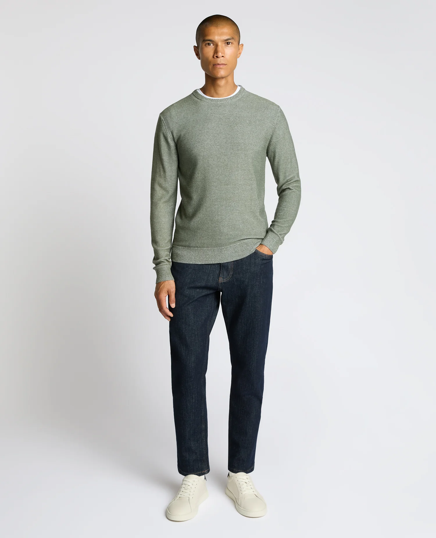 Two-Tone Knit Sweater - Image 2