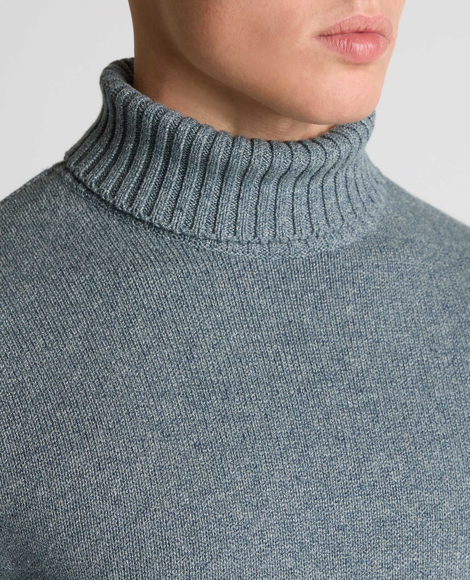 Roll Neck Cotton Knit Sweater - Image 5