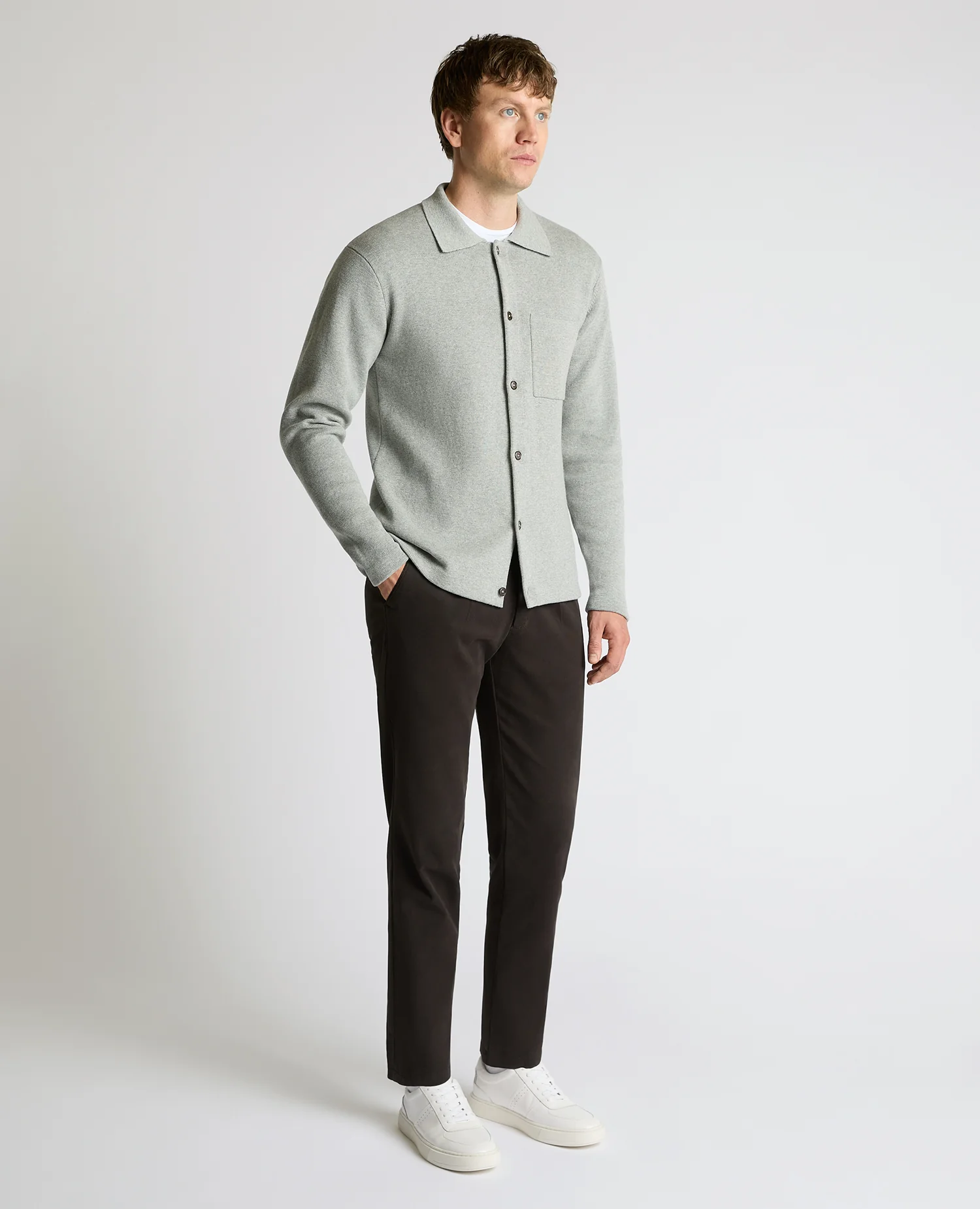 Button-Up Cotton Cardigan - Image 4