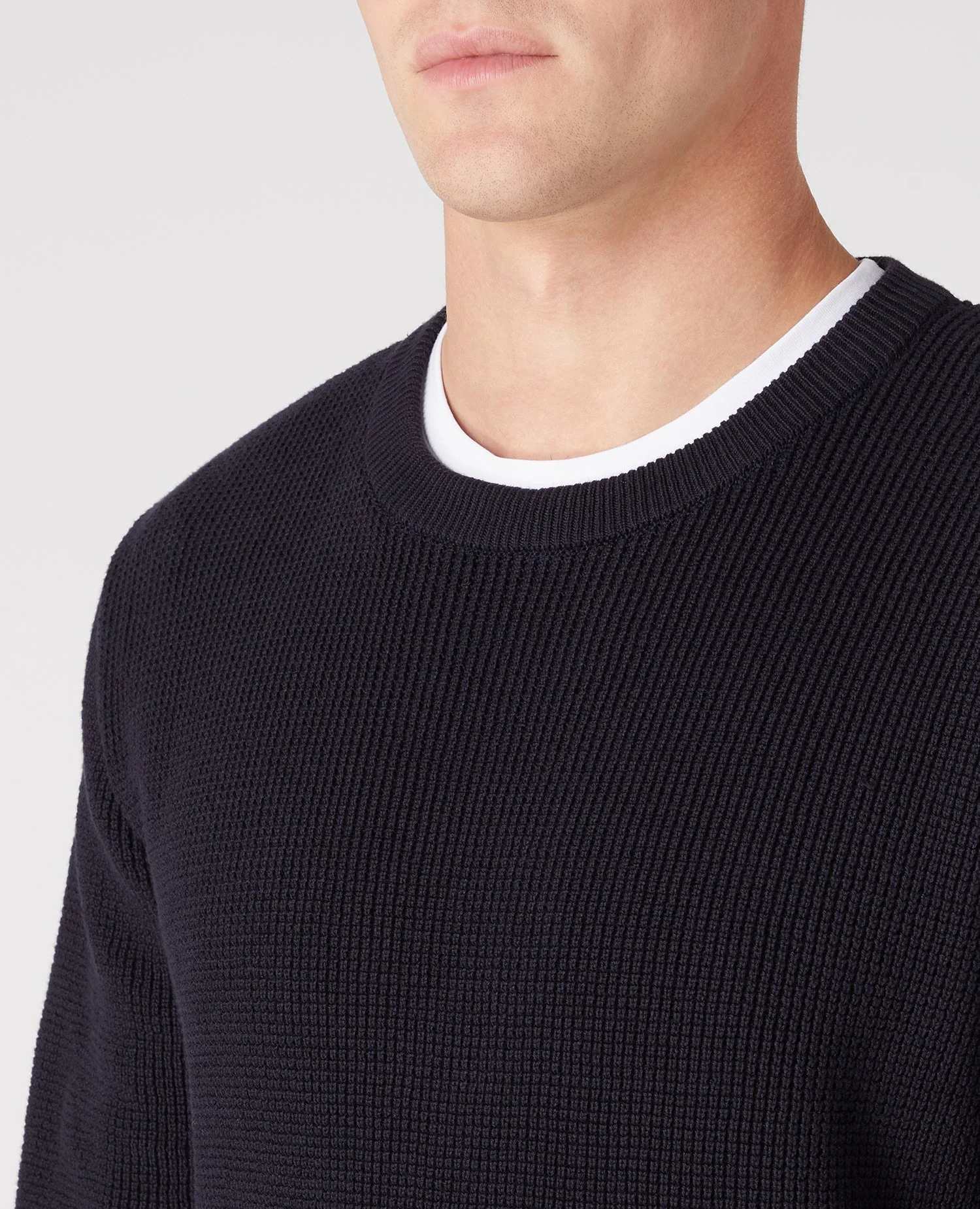 Tapered Fit Cotton-Rich Crew Neck Sweater - Image 4