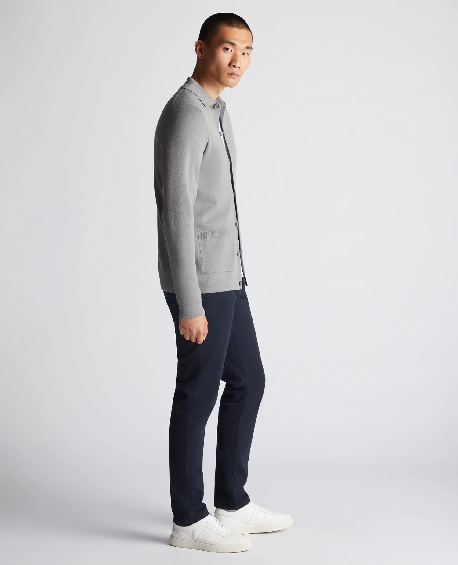 Slim Fit Long Sleeve Cardigan - Image 4