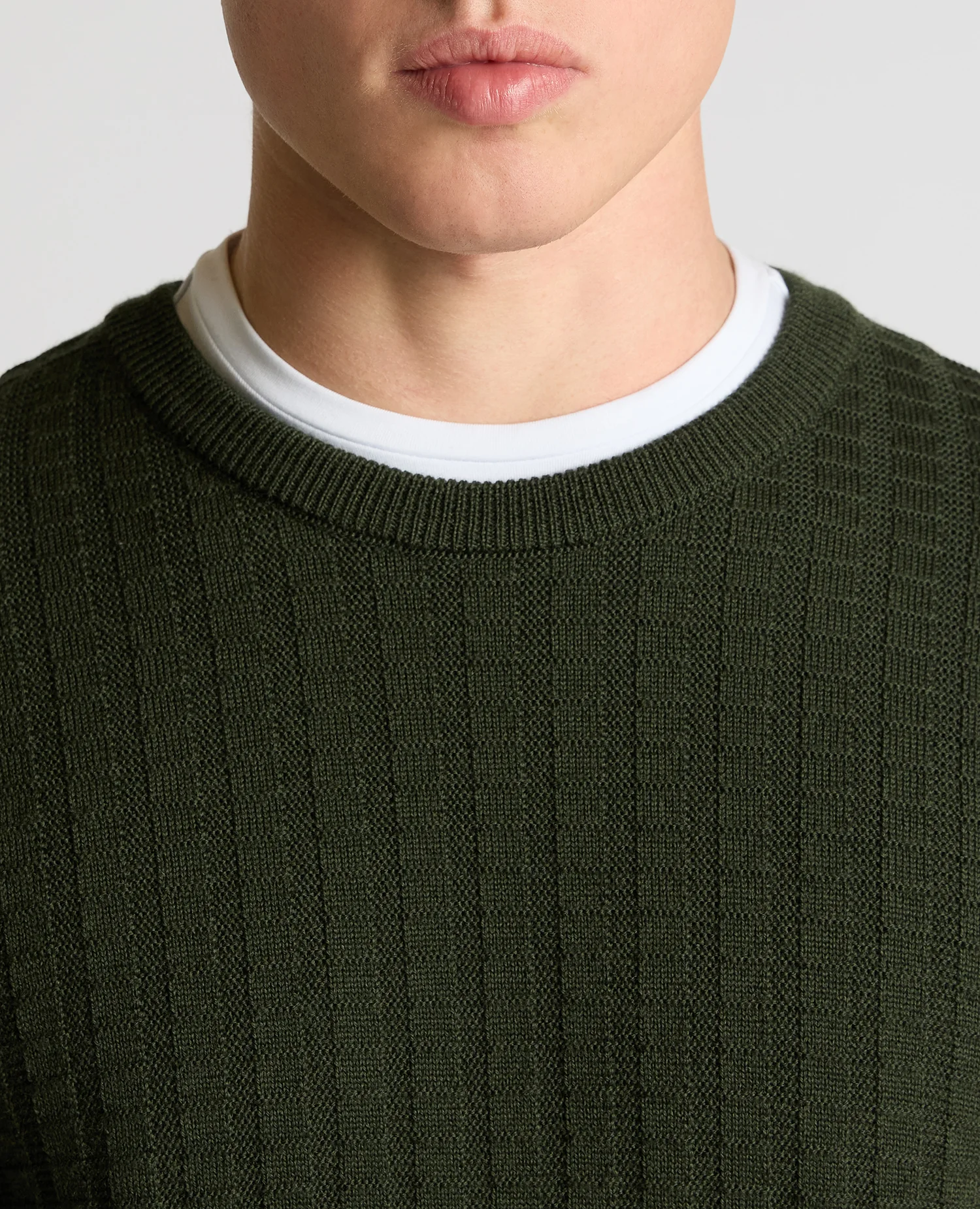 Grid Knit Wool-Blend Sweater - Image 5