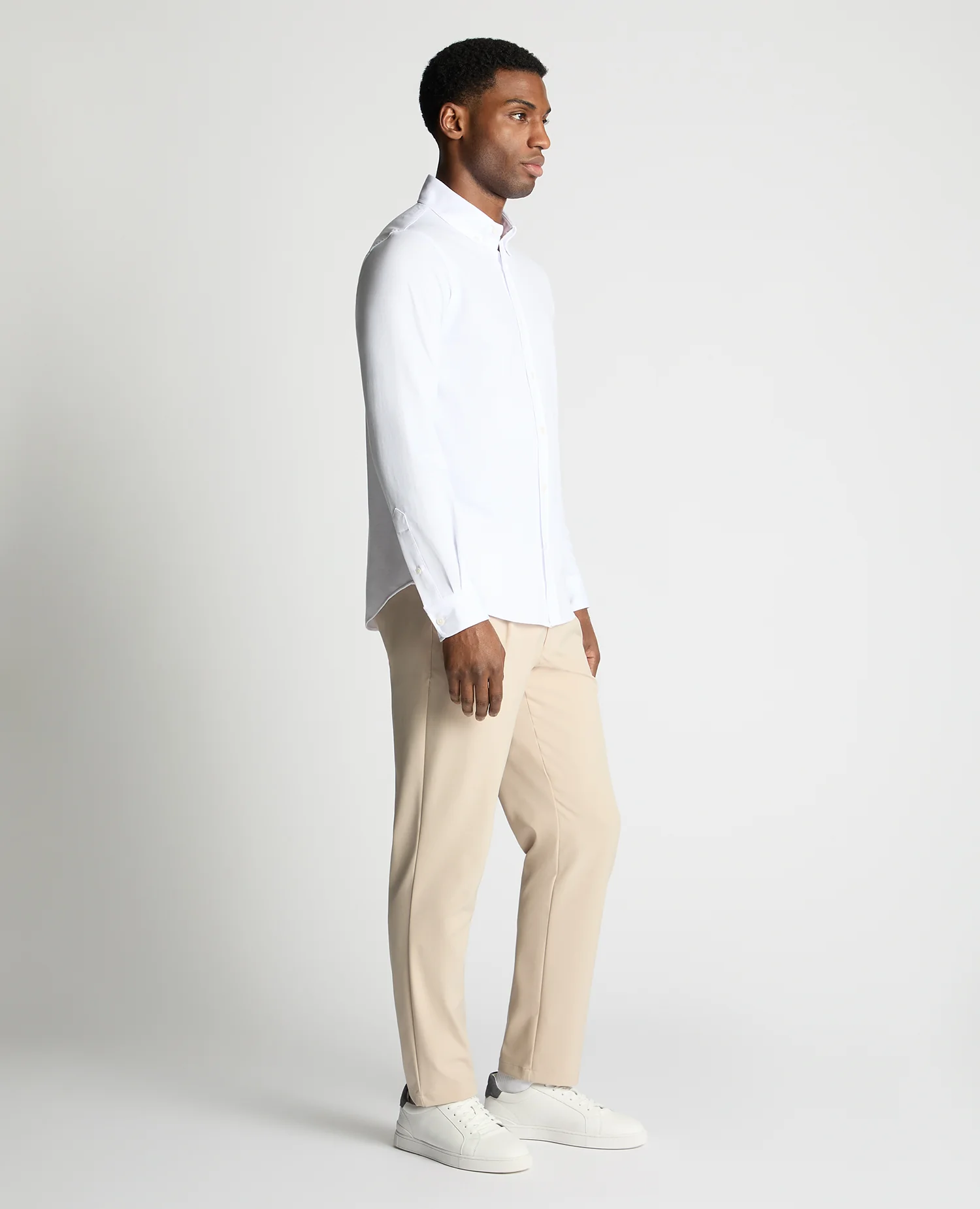 Long Sleeve Cotton Stretch Shirt - Image 5