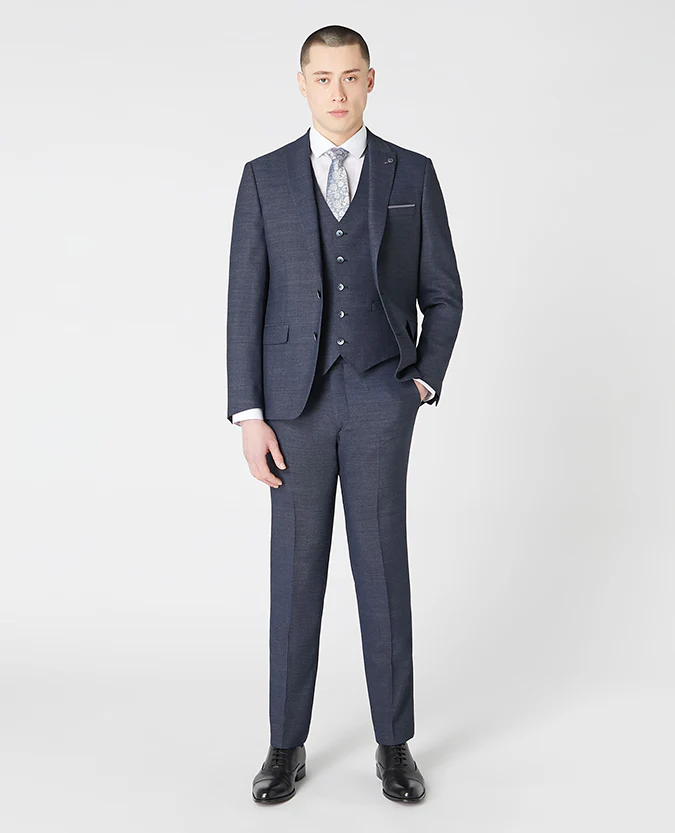 Tapered Fit Wool-Rich Mix and Match Suit Waistcoat - Image 2