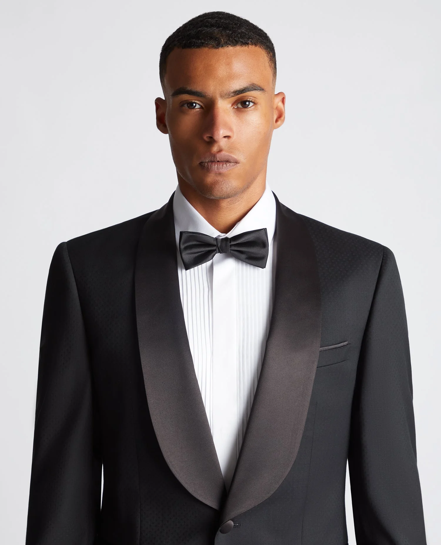 Black Plain Design Bow Tie - Image 3