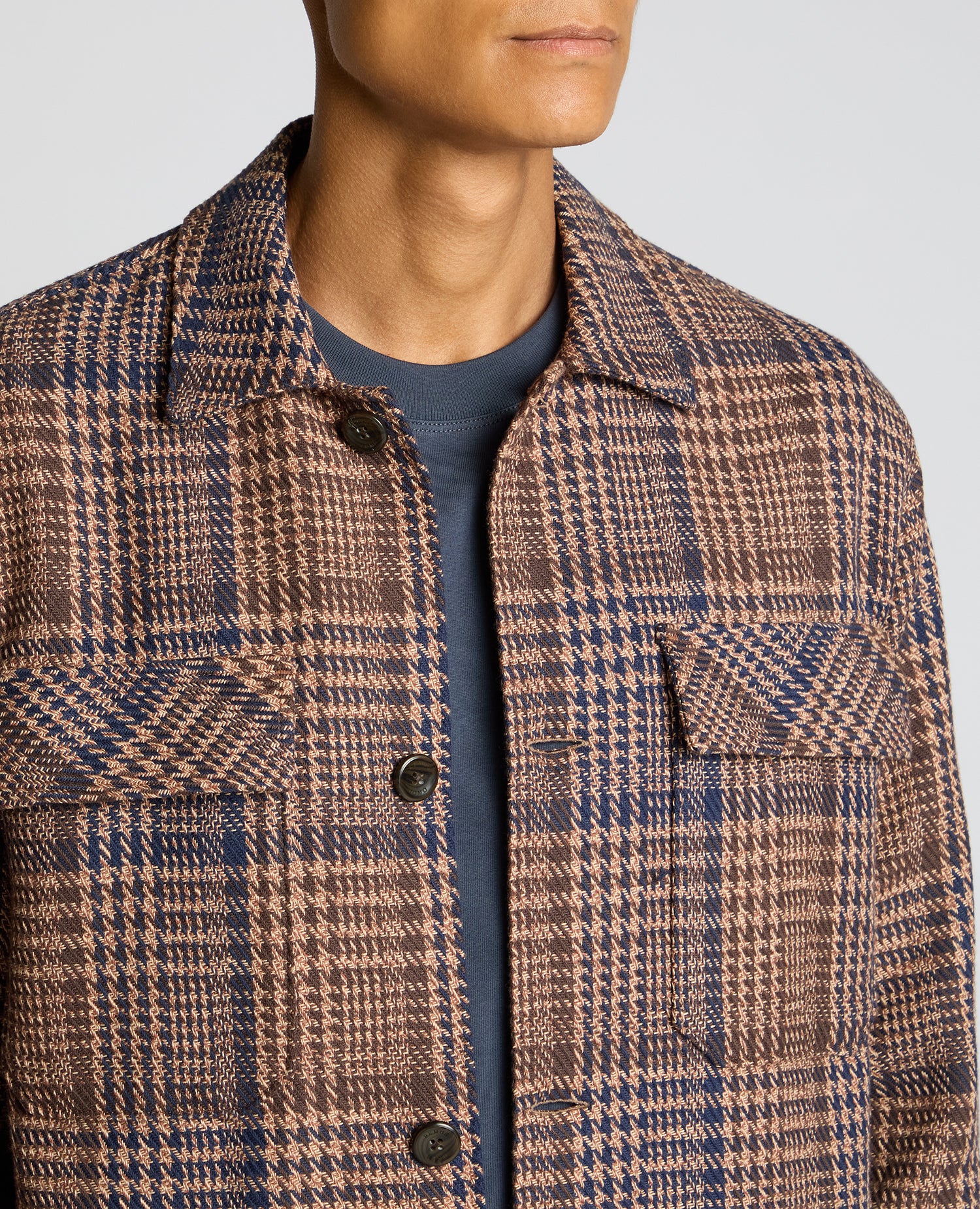 Regular Fit Houndstooth Shacket - Image 5