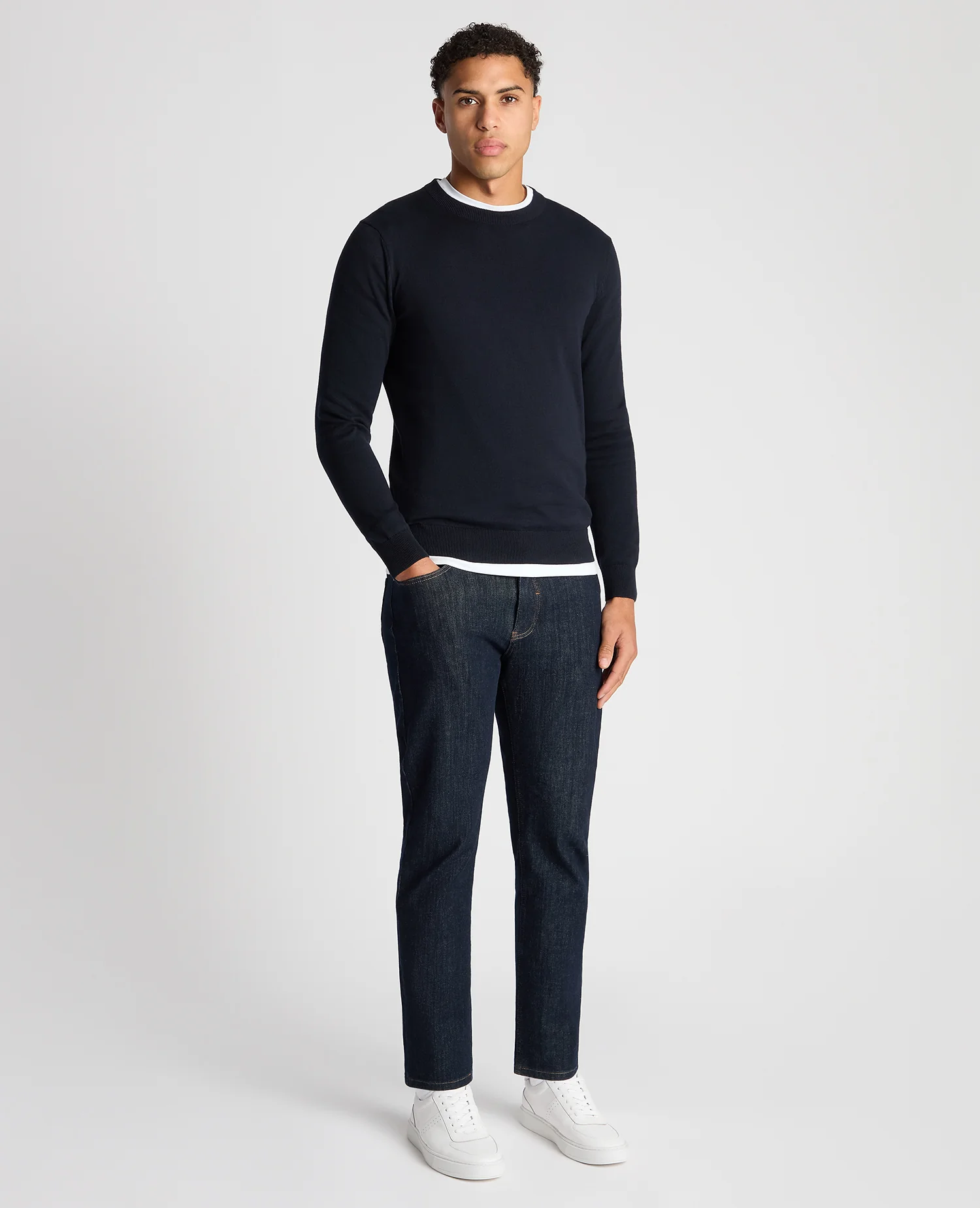 Cotton Crew Neck Jumper - Image 2