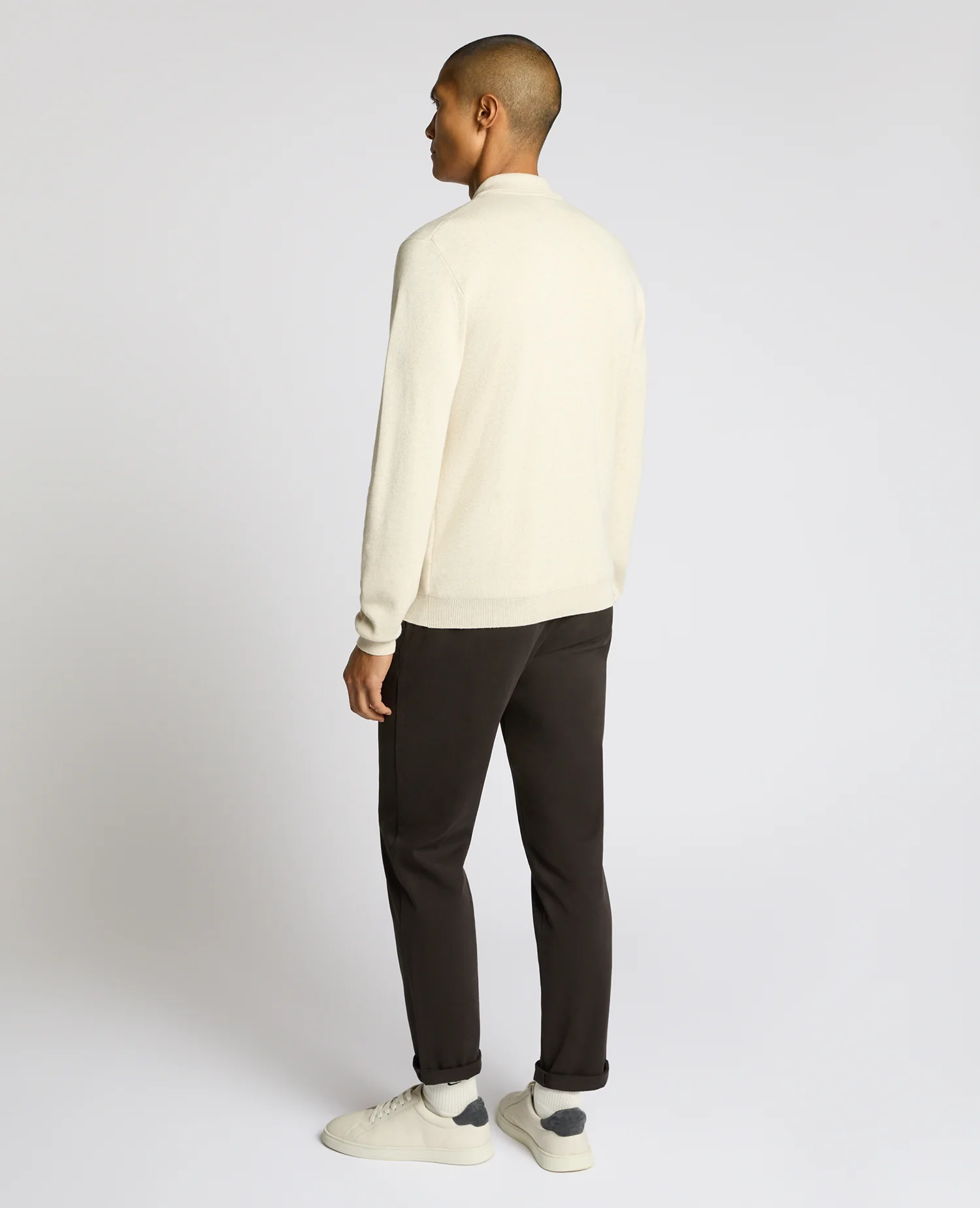 Long Sleeve Cotton Knit Polo - Image 2
