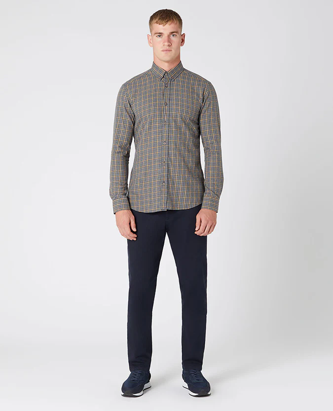Slim Fit Cotton Checked Shirt - Image 2