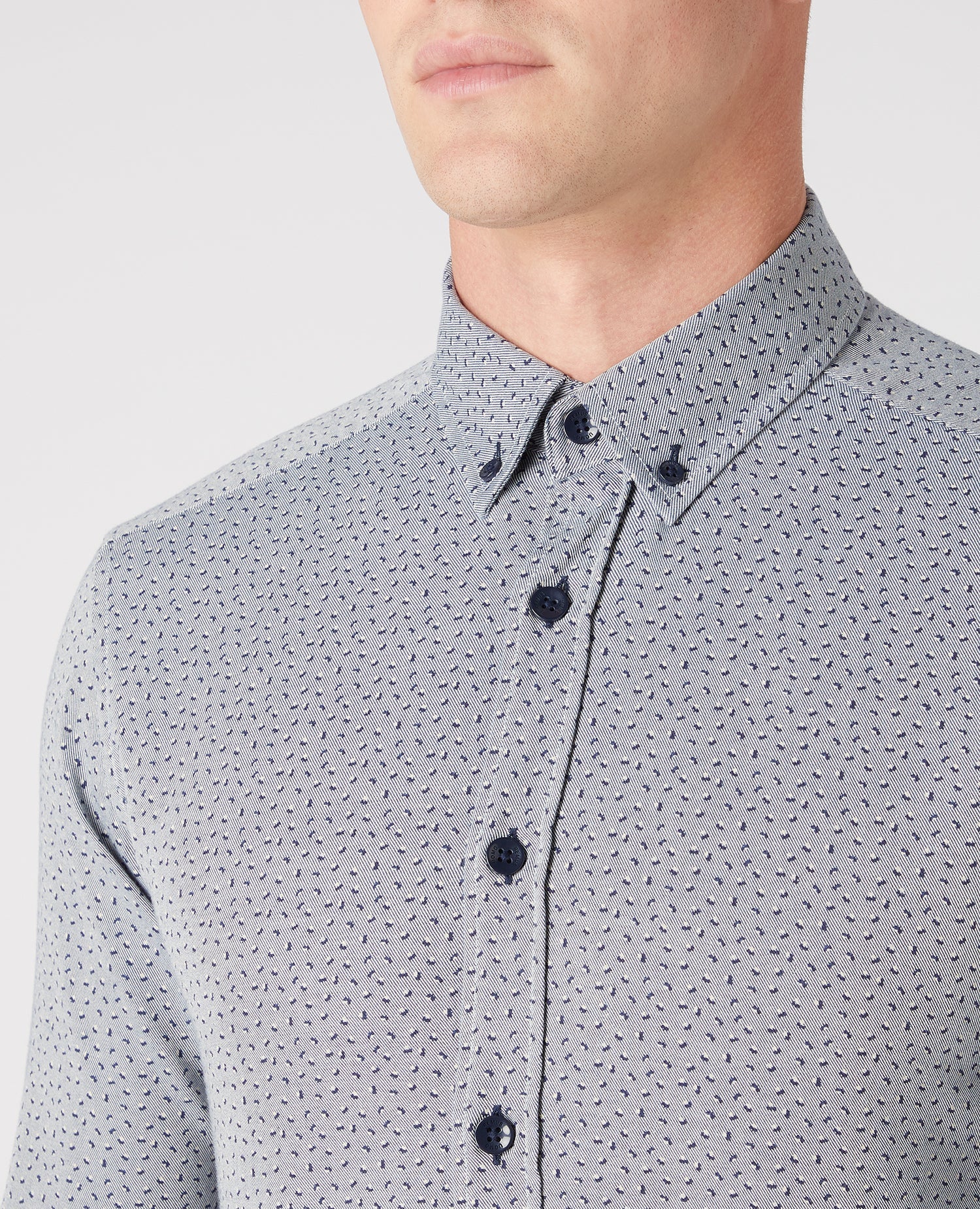 Slim Fit Print Cotton Shirt - Image 4