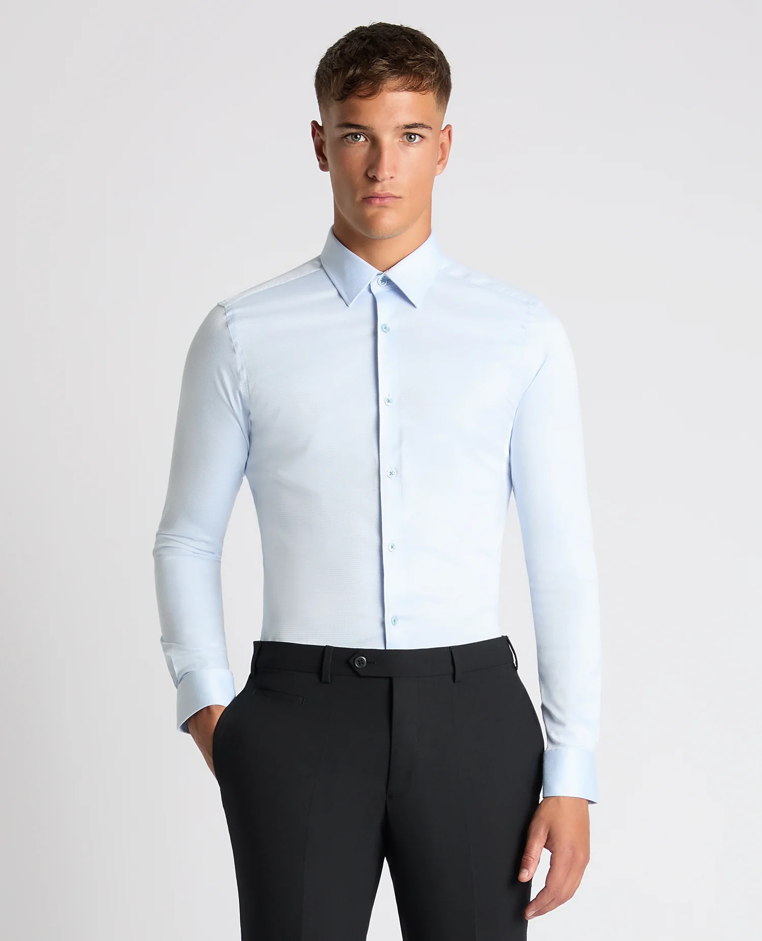 Slim Fit Contrast Detail Shirt