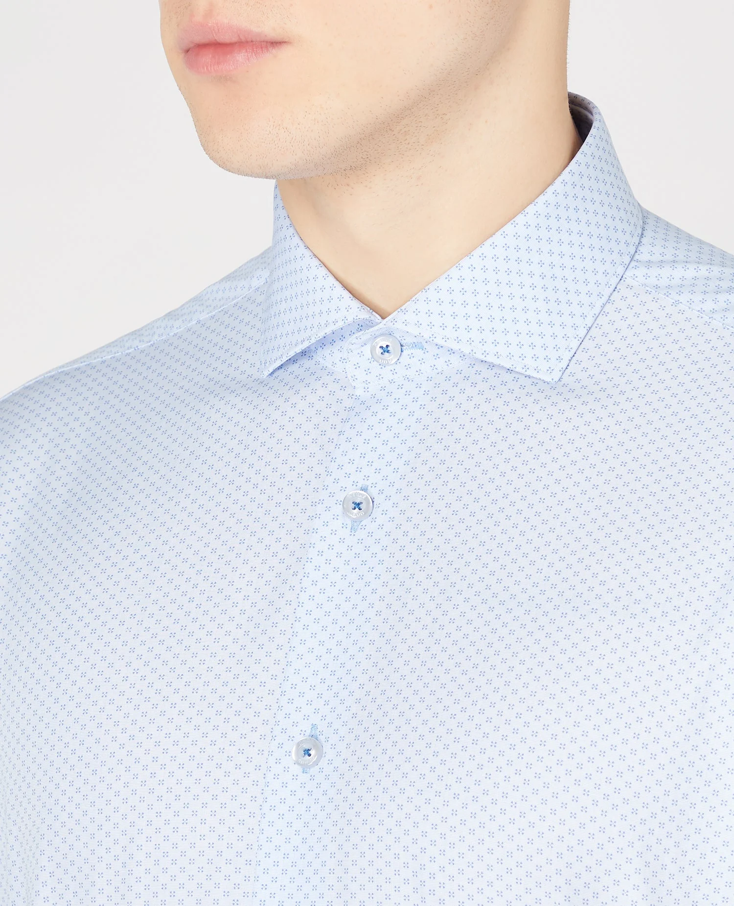 Tapered Fit Geometric Print Cotton Shirt - Image 4