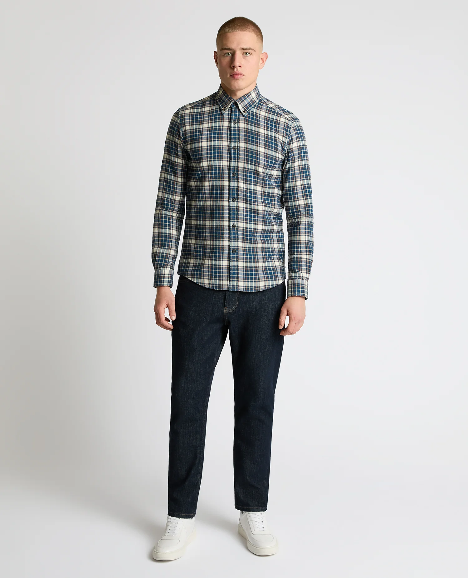 Slim Fit Cotton Check Shirt - Image 2