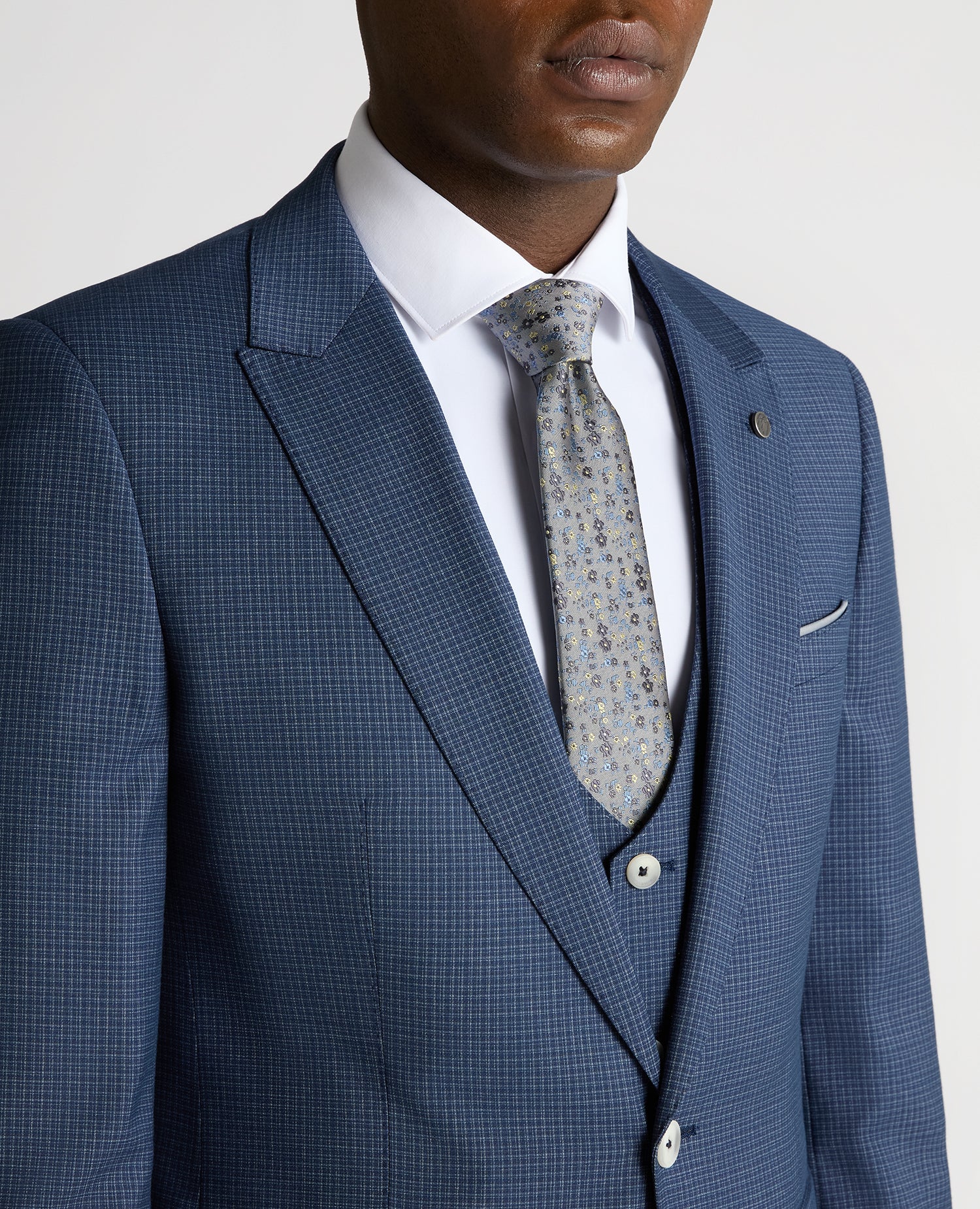 Slim Fit Checked Stretch Suit - Image 4
