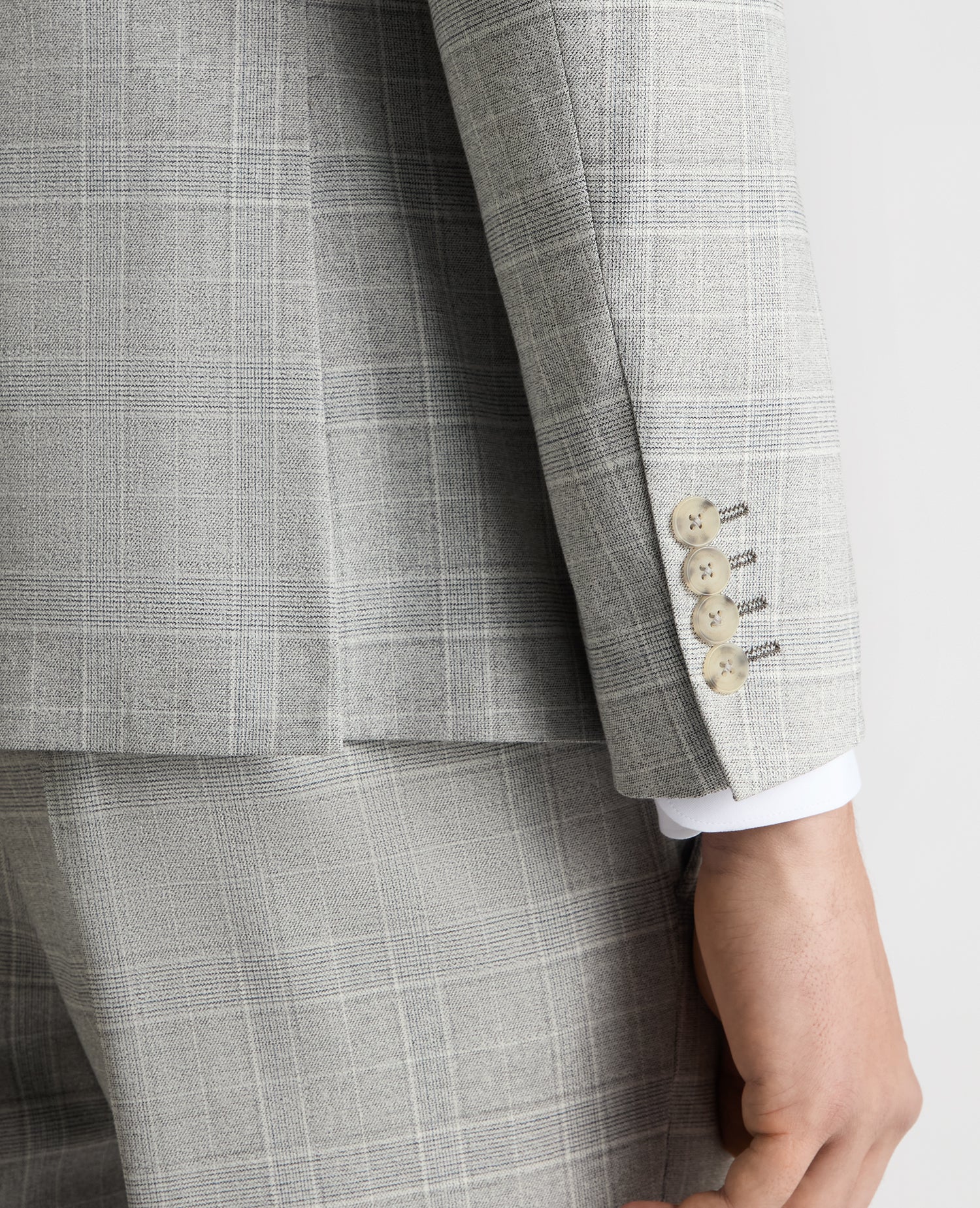 Slim Fit Checked Stretch Suit - Image 5