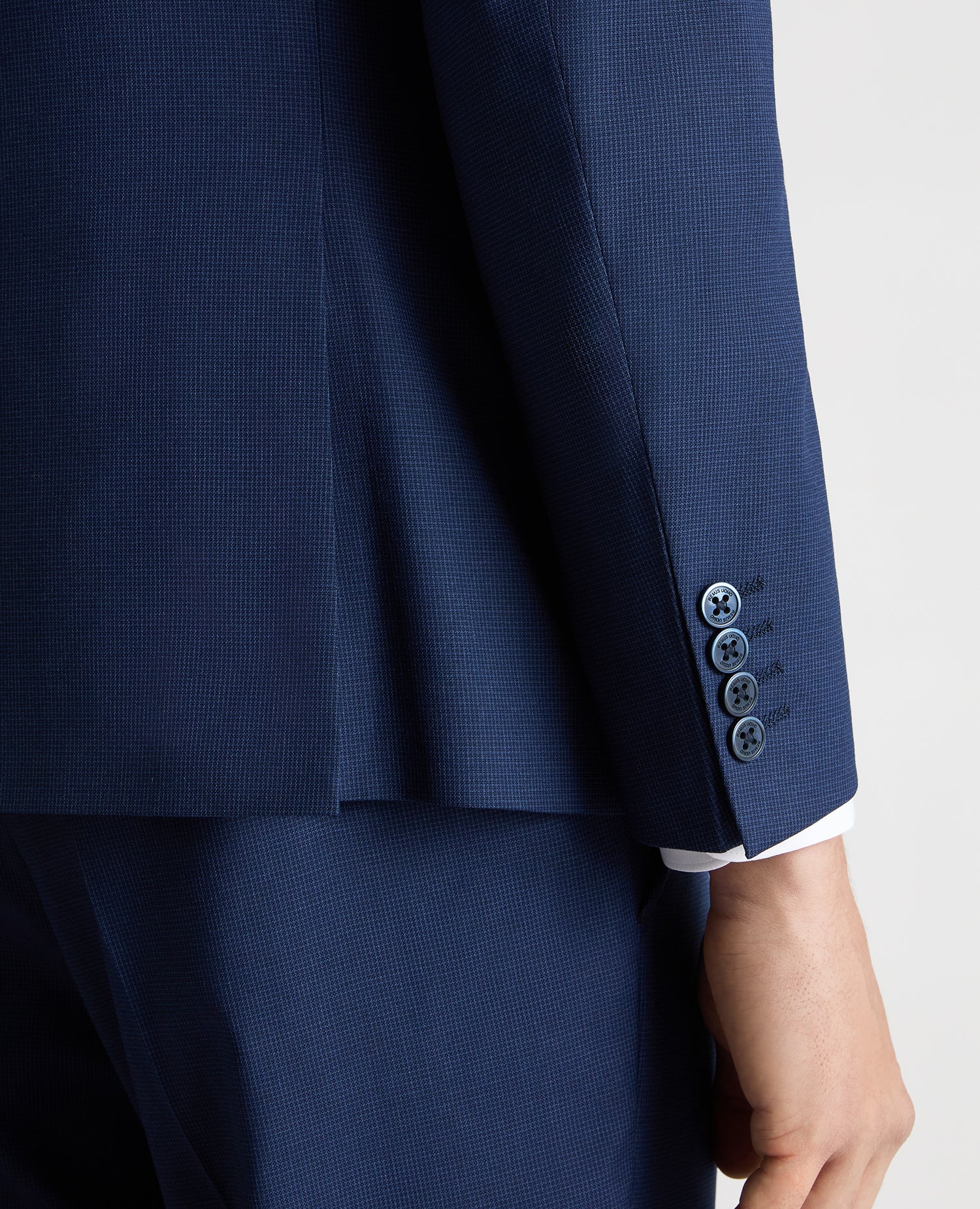 Slim Fit Micro Check Stretch Suit Jacket - Image 5