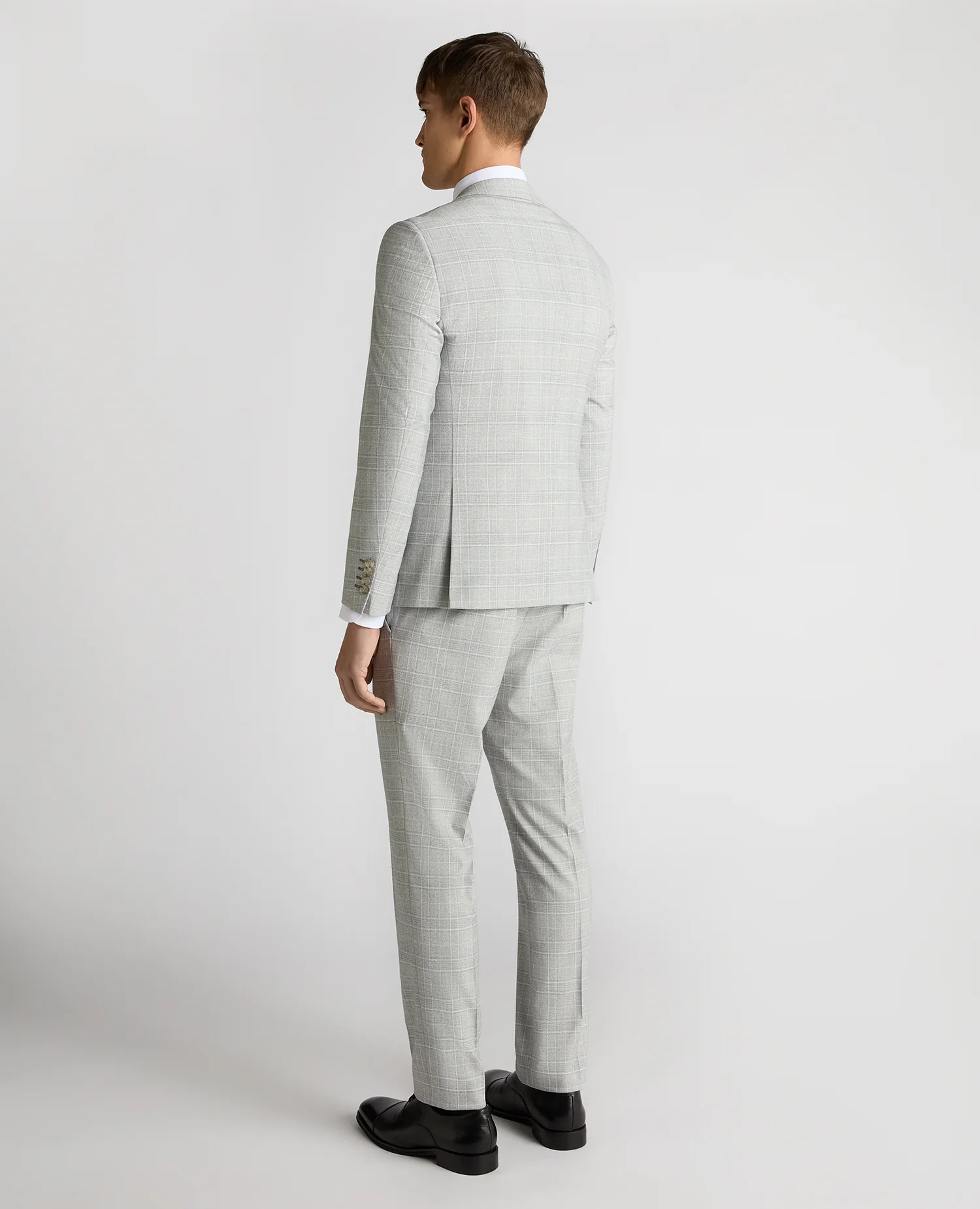 Slim Fit Checked Stretch Suit Jacket - Image 3