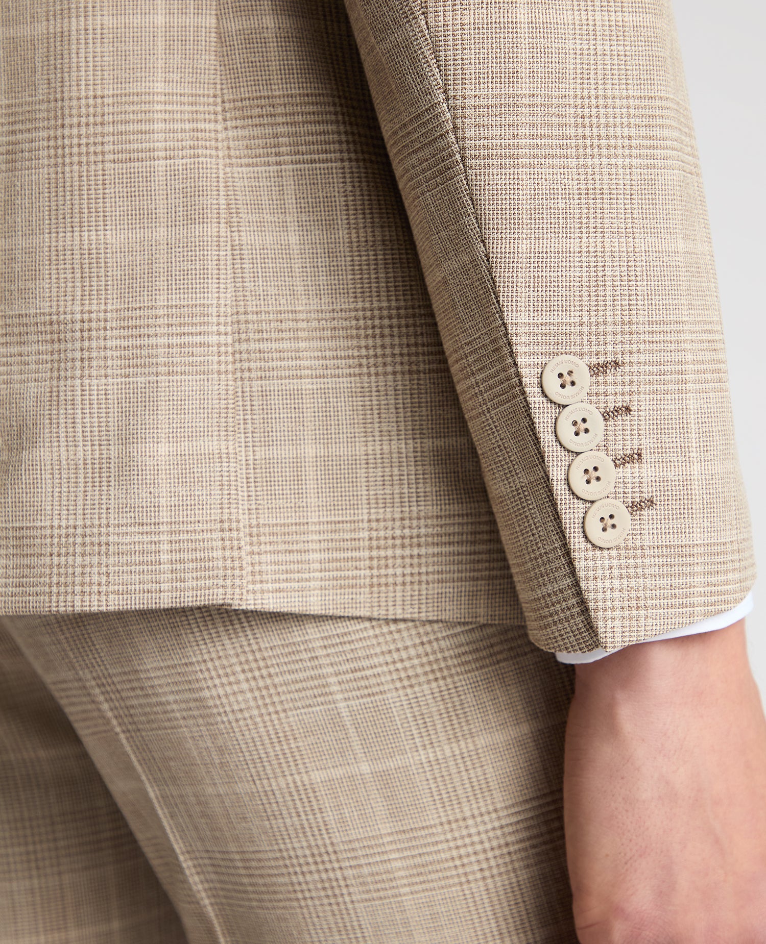 Slim Fit Double Breasted Checked Suit - Image 5