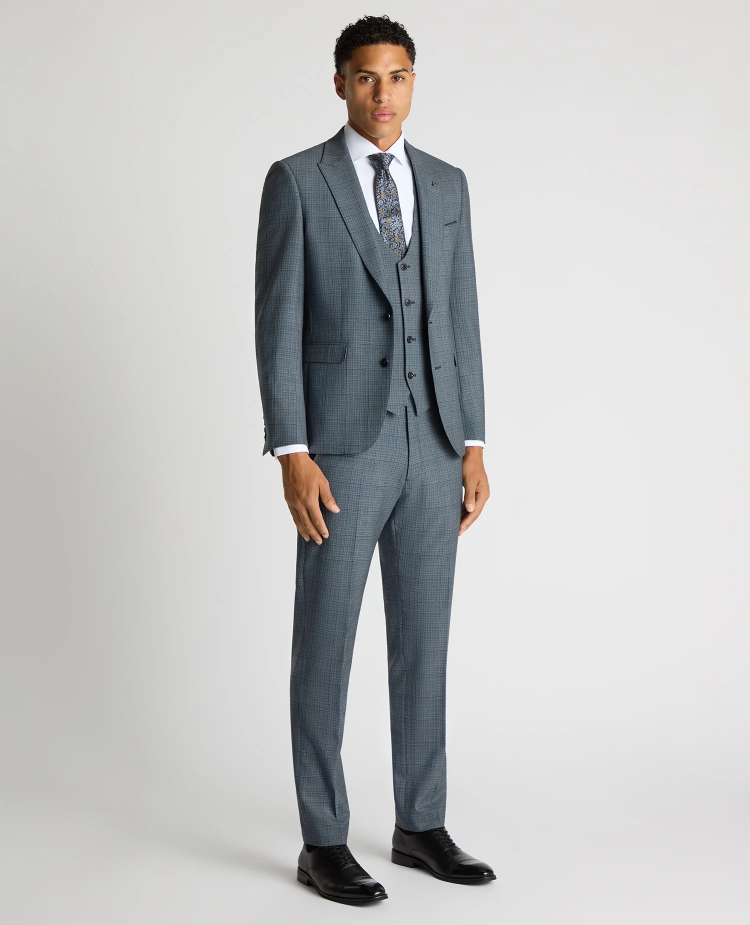 Slim Fit Checked Stretch Suit - Image 2