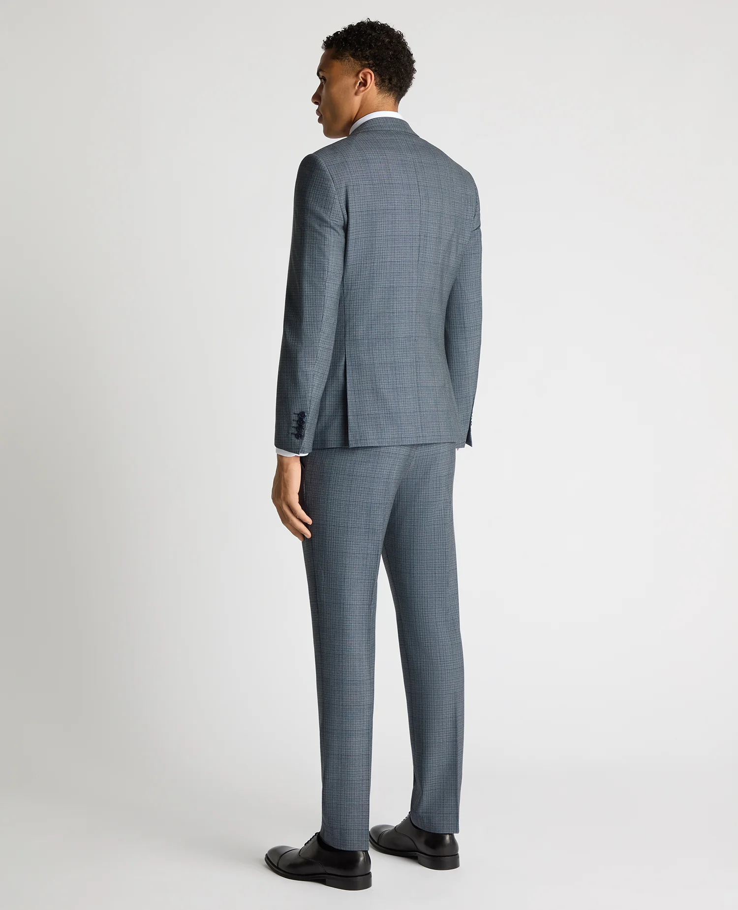 Slim Fit Checked Stretch Suit - Image 3