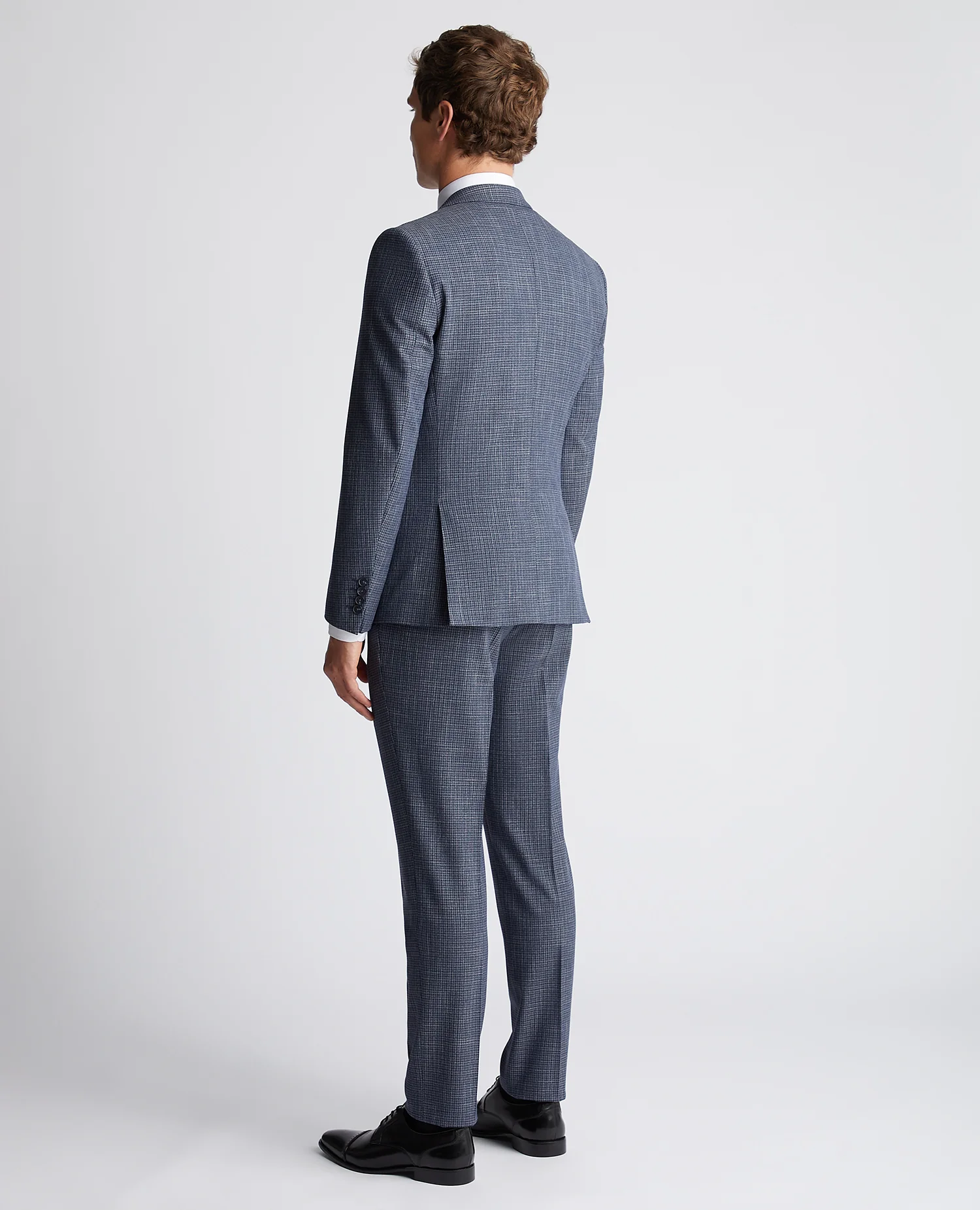 Slim Fit Checked Stretch Suit - Image 3