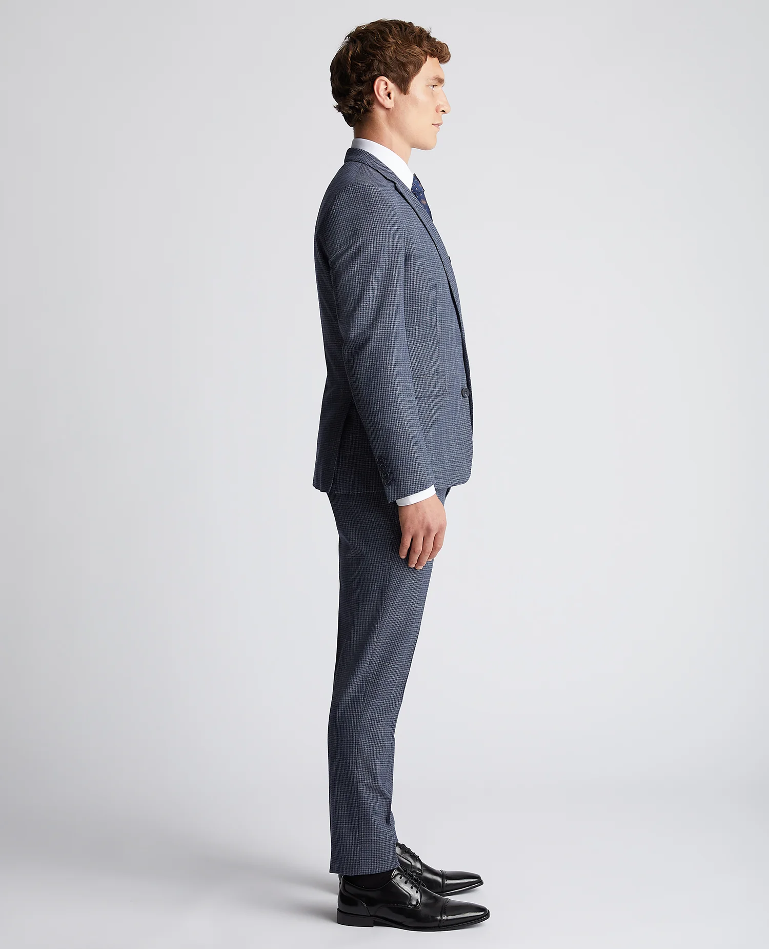 Slim Fit Checked Stretch Suit - Image 4