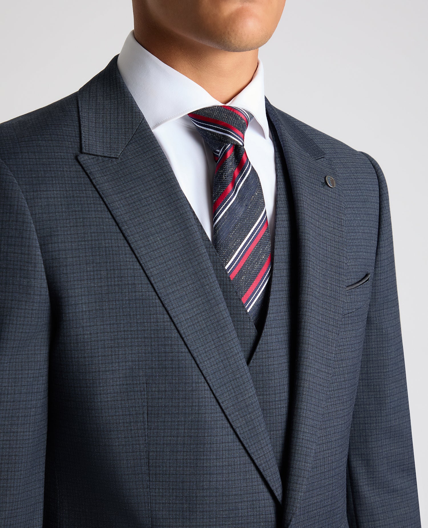 Slim Fit Checked Stretch Suit Jacket - Image 4