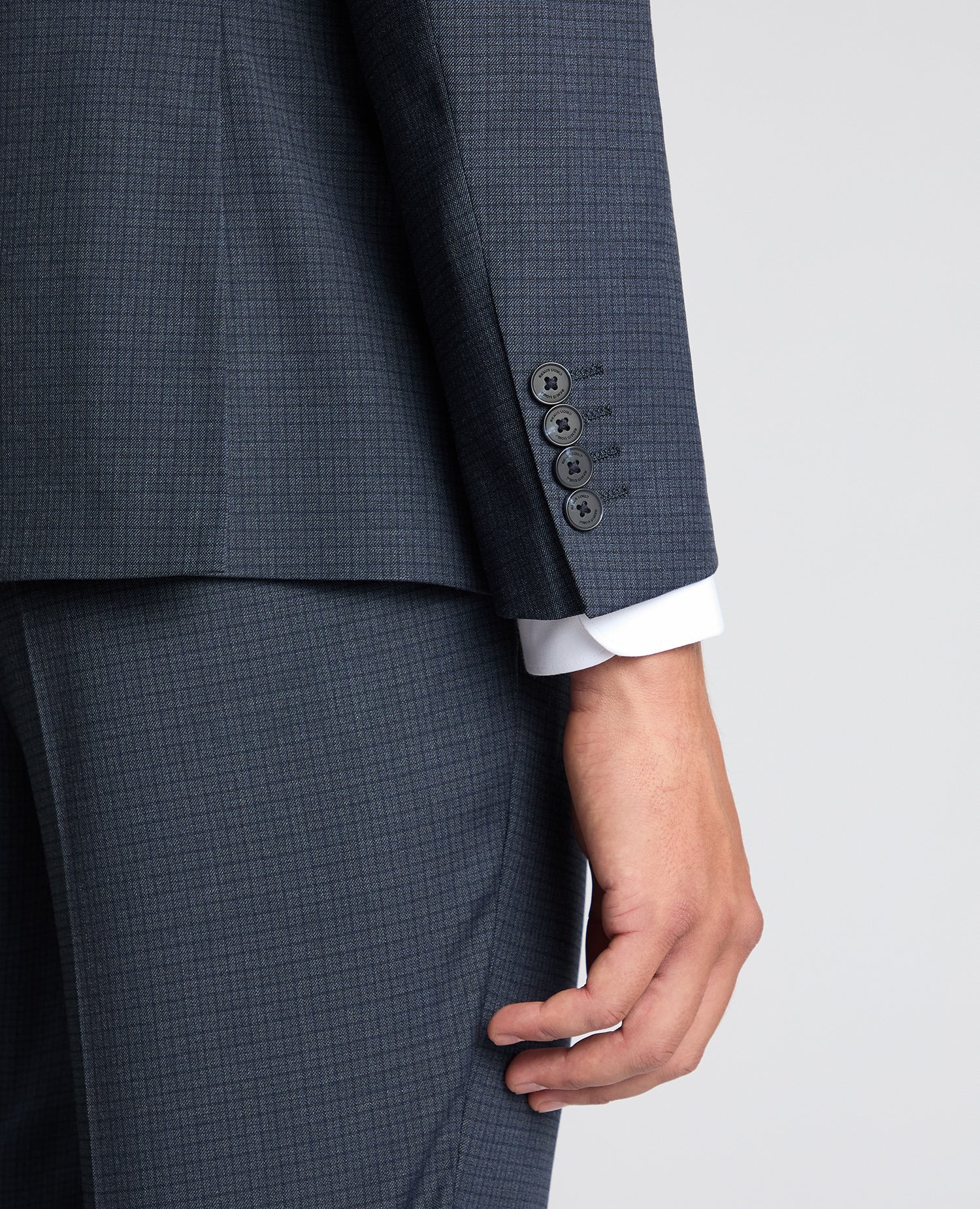 Slim Fit Checked Stretch Suit Jacket - Image 5