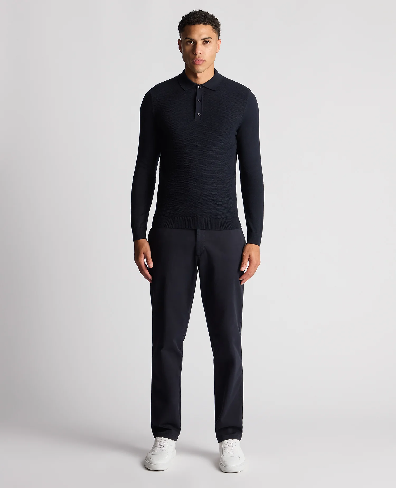 Slim Fit Cotton Knitted Polo - Image 2