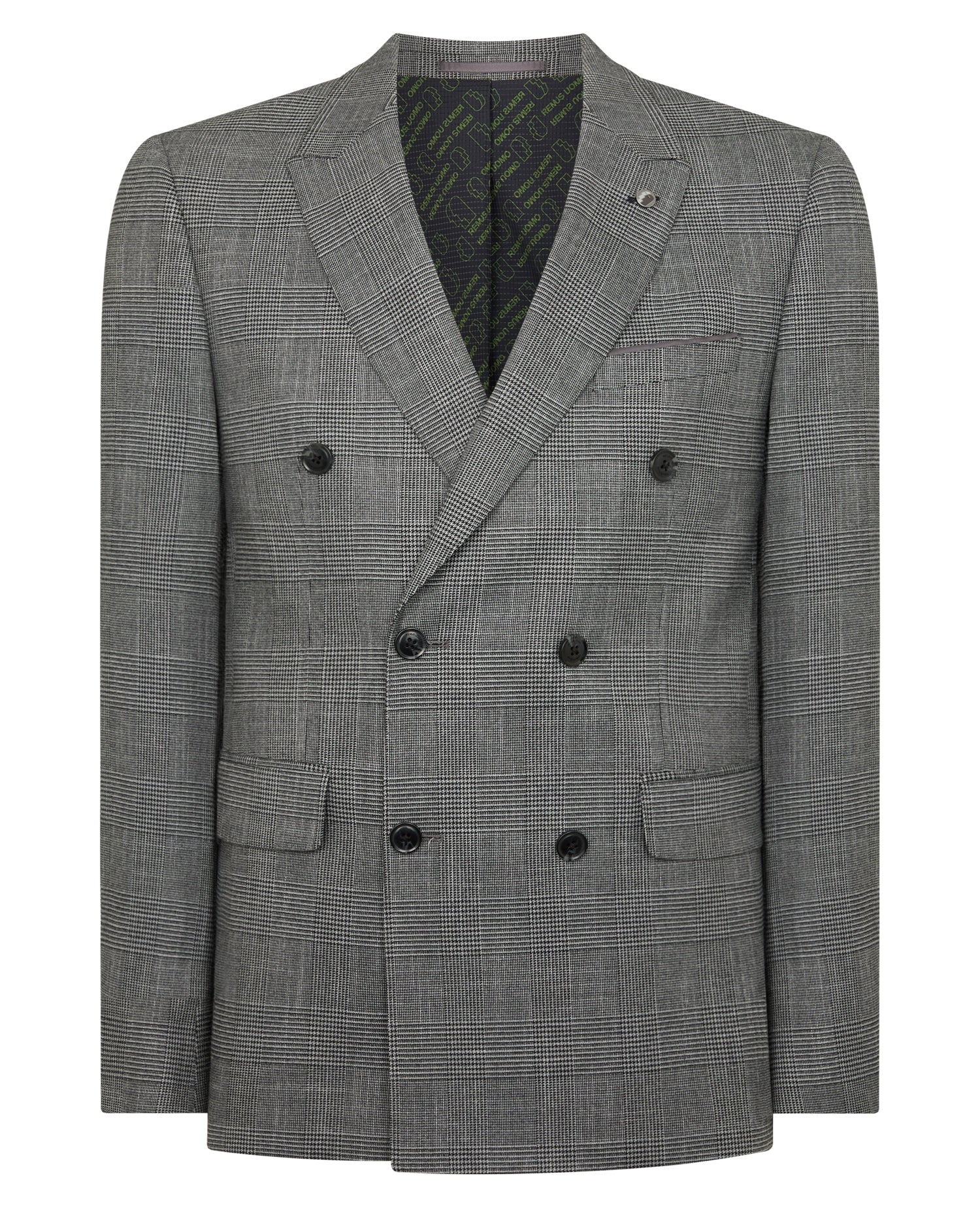Slim Fit Double Breasted Suit Jacket - Image 7