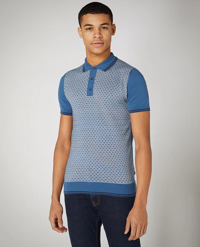 Slim Fit Knitted Cotton Short Sleeve Polo Shirt