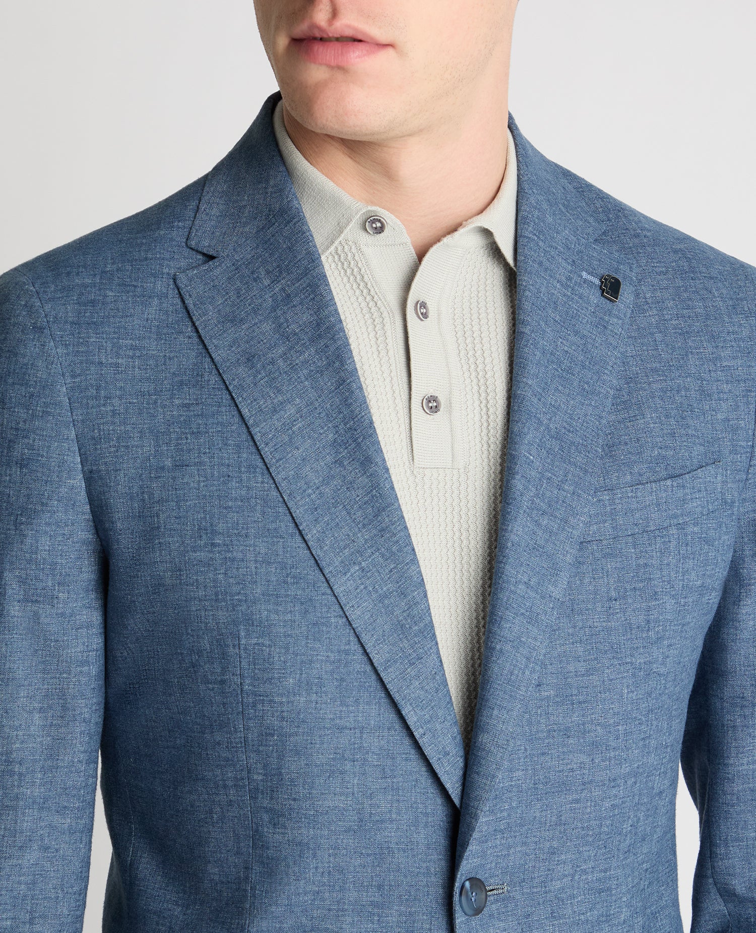 Slim Fit Linen Blend Jacket - Image 5