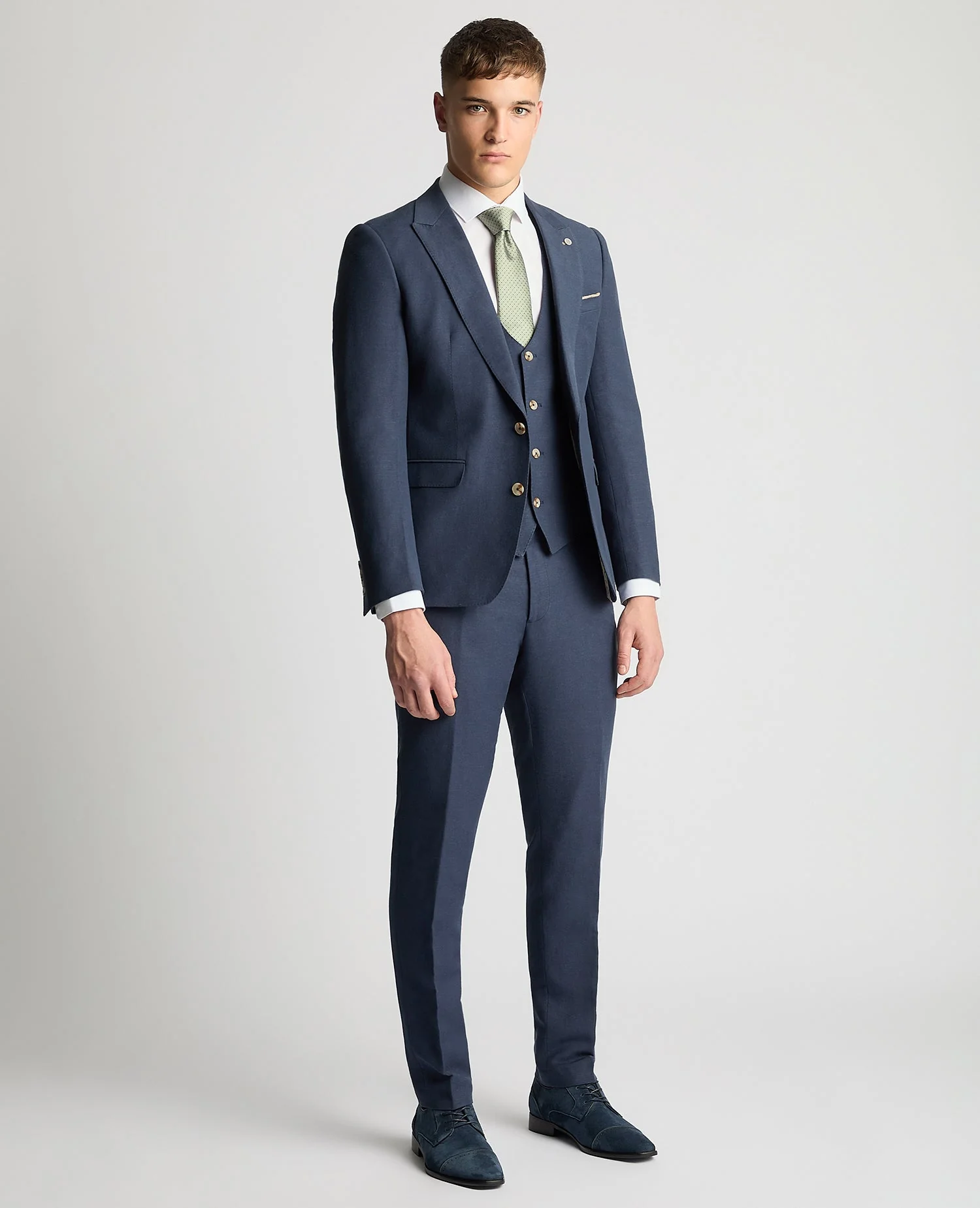 Slim Fit Linen-Blend Suit - Image 2