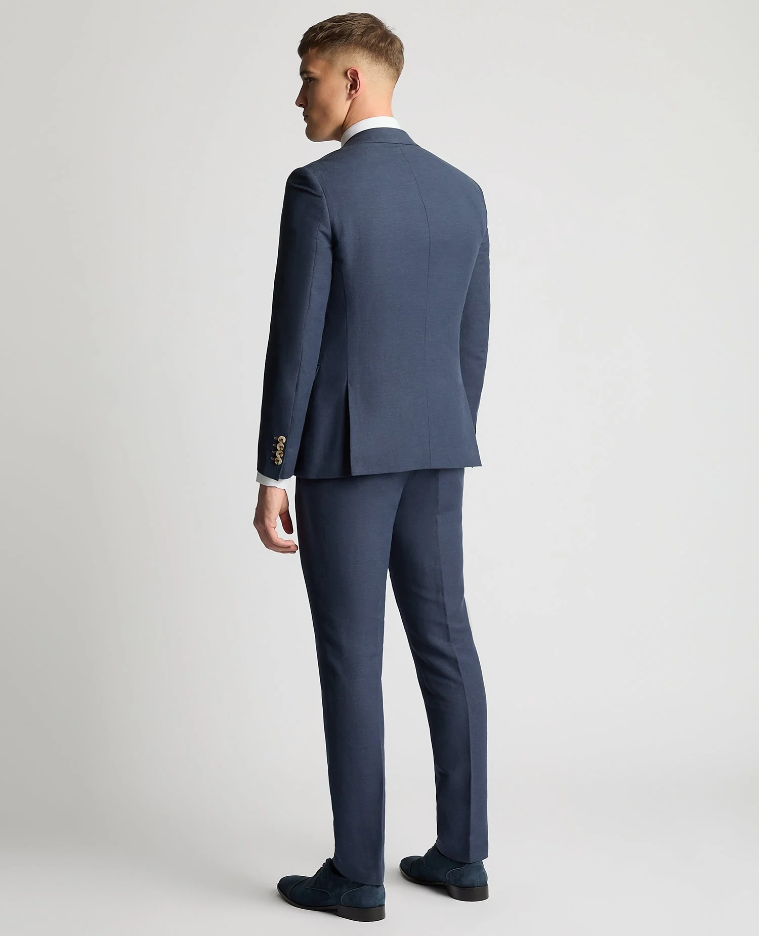 Slim Fit Linen-Blend Suit - Image 3