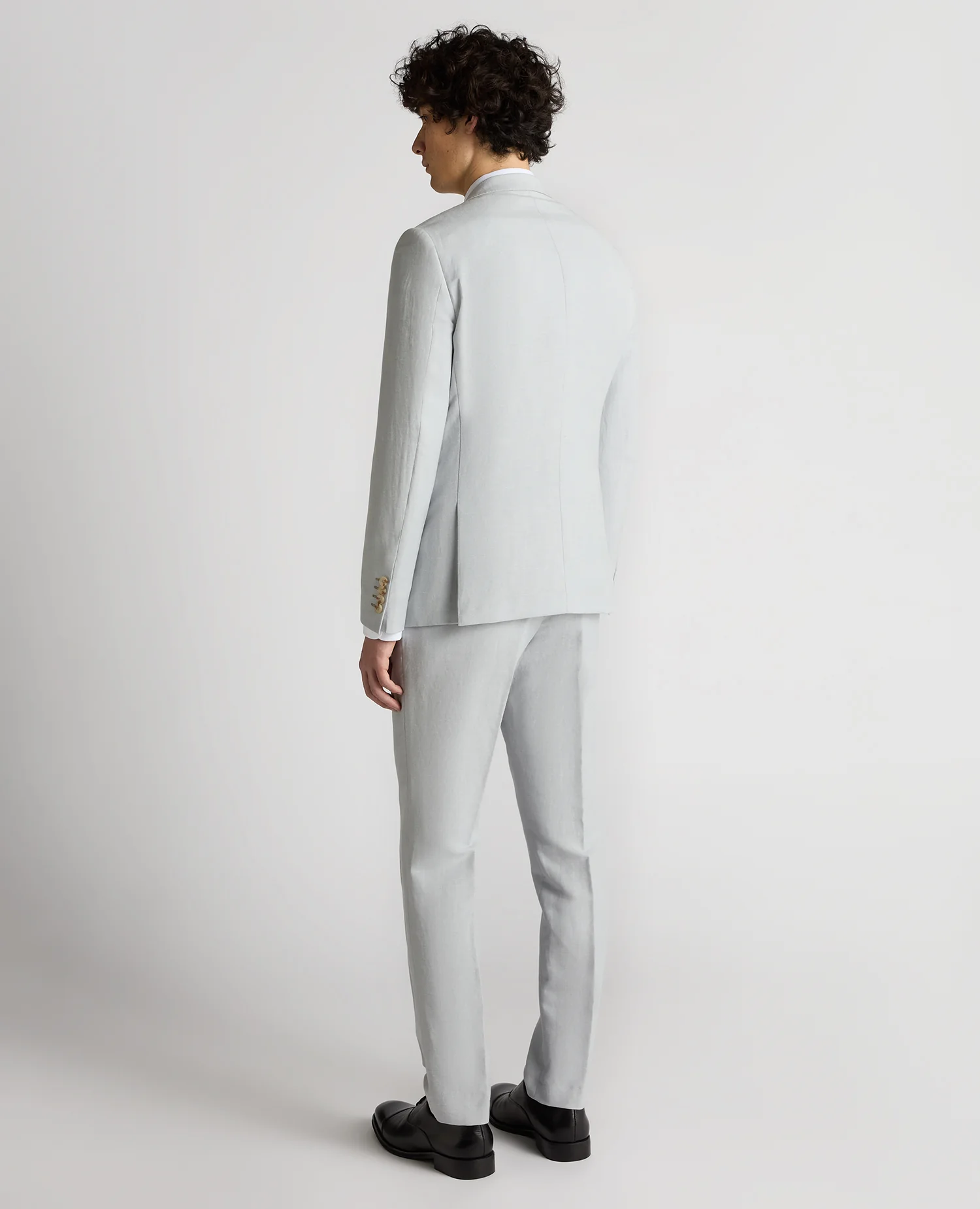 Slim Fit Linen-Blend Suit - Image 3