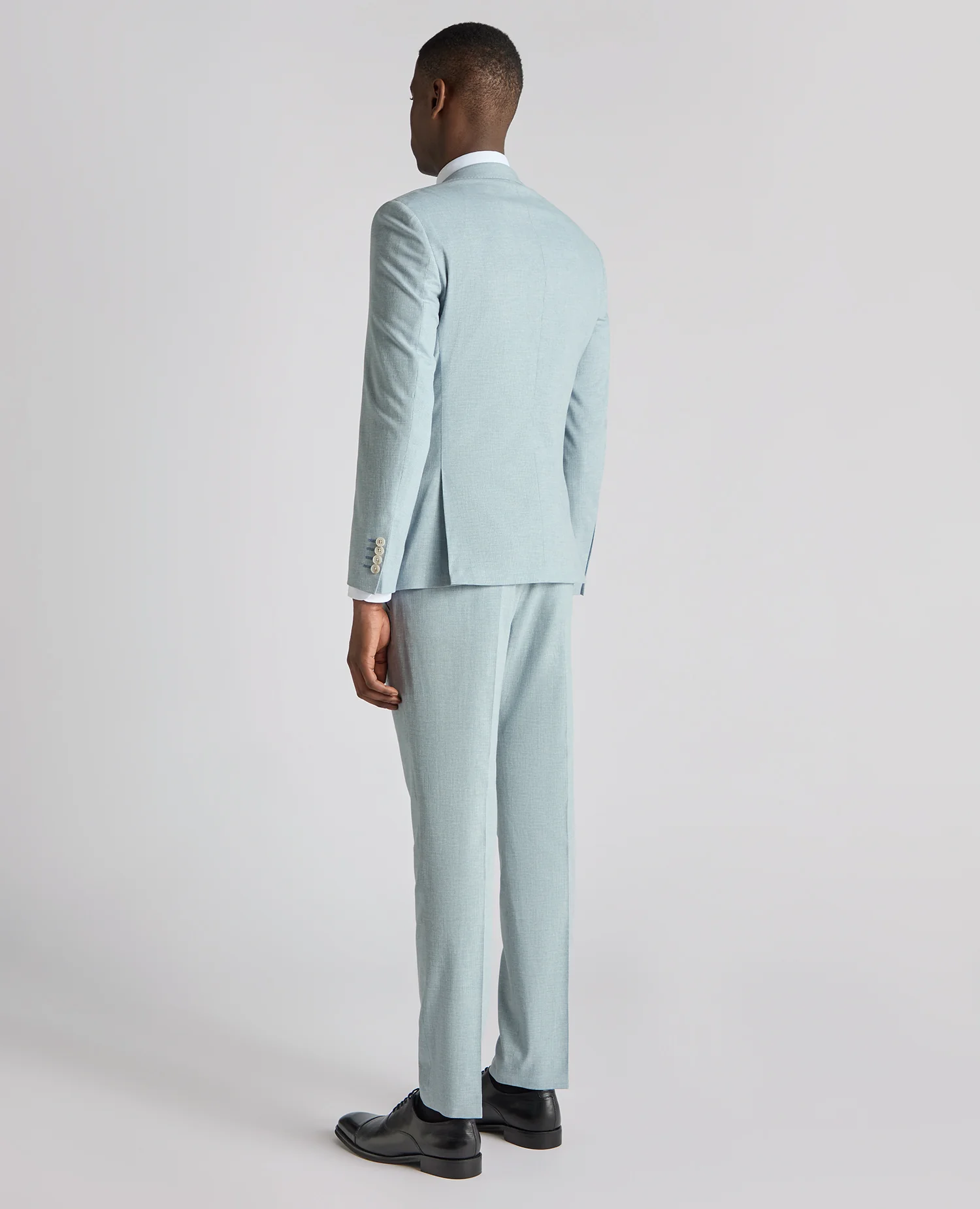 Slim Fit Linen-Blend Micro Pinstripe Suit Jacket - Image 3