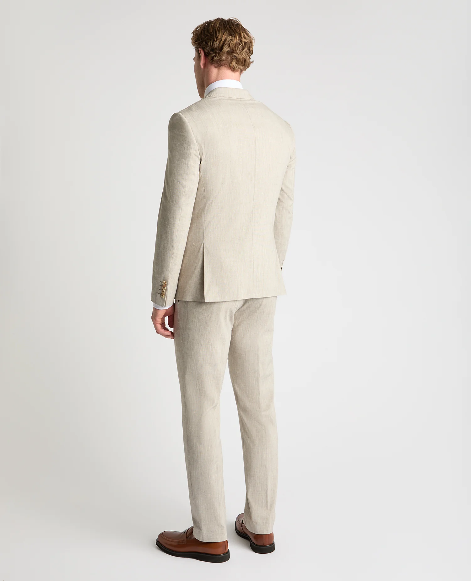 Slim Fit Linen-Blend Suit Jacket - Image 3
