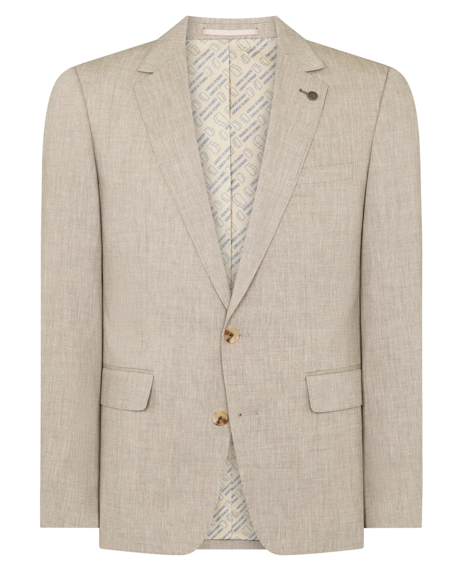Slim Fit Linen-Blend Suit Jacket - Image 6