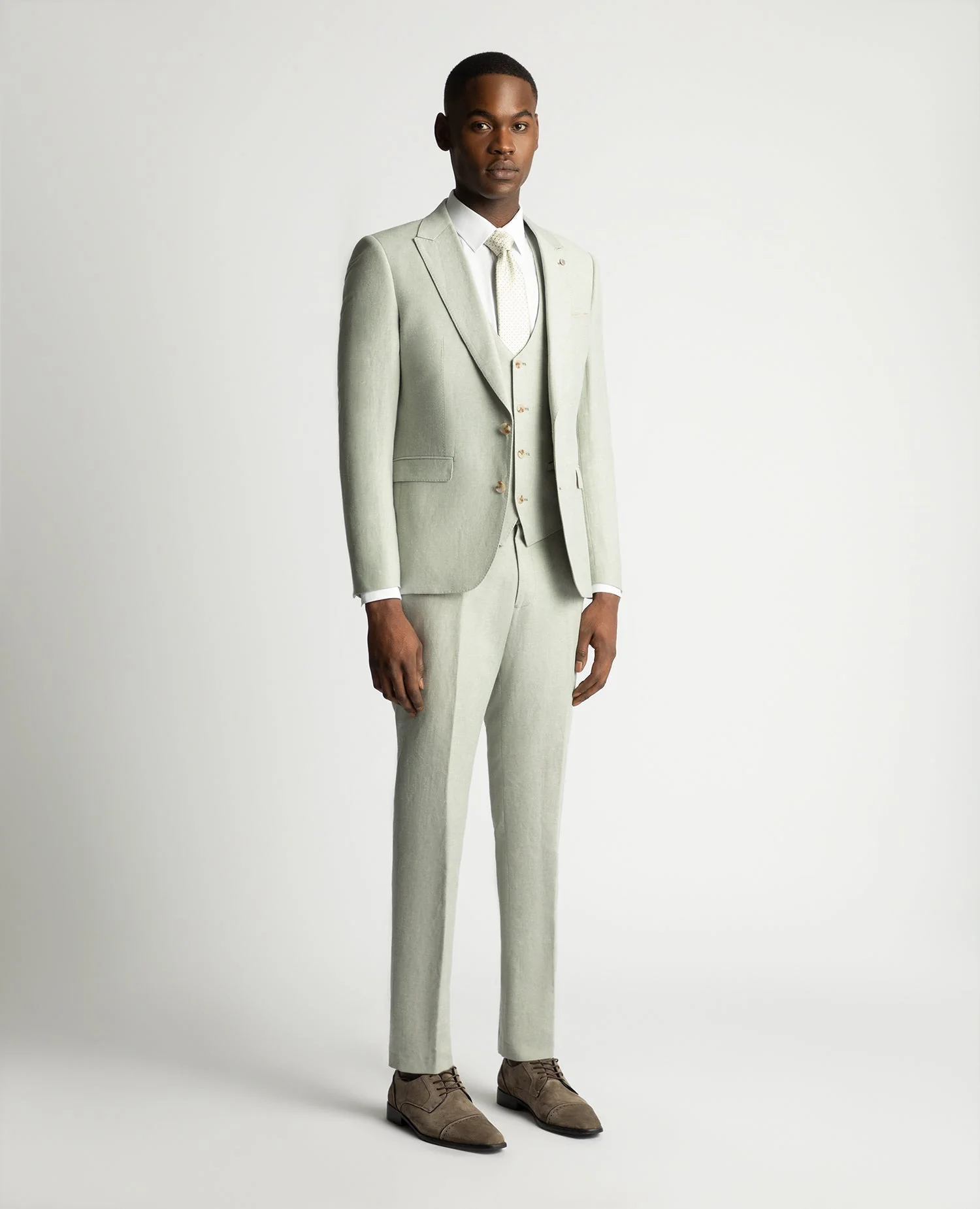 Slim Fit Linen-Blend Suit Jacket - Image 2