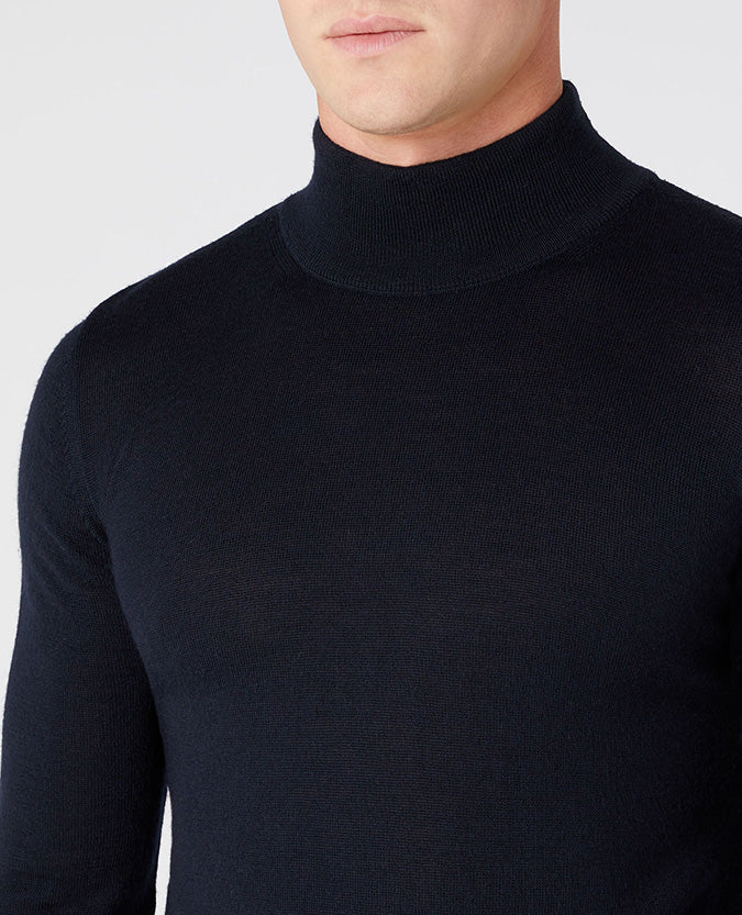 Slim Fit Merino Wool-Blend Turtle Neck - Image 4