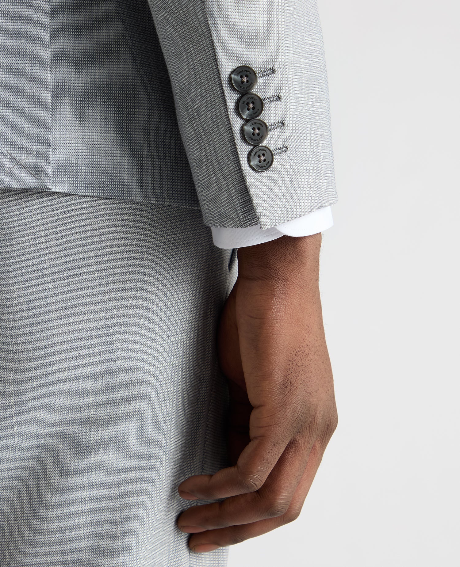 Slim Fit Micro Houndstooth Suit - Image 5
