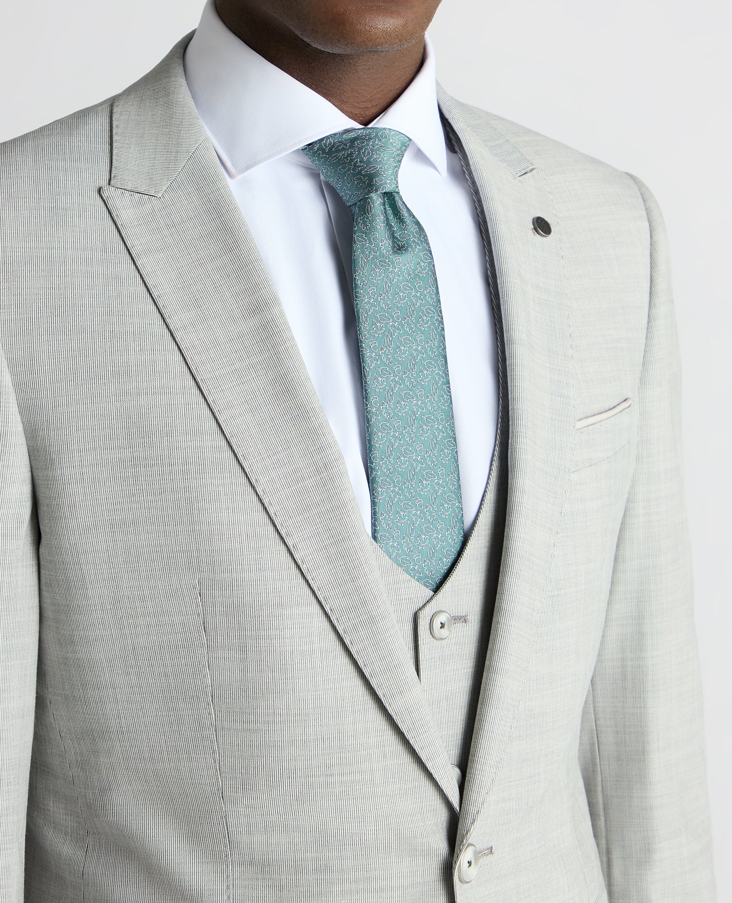 Slim Fit Stretch Micro Pinstripe Suit Jacket - Image 4